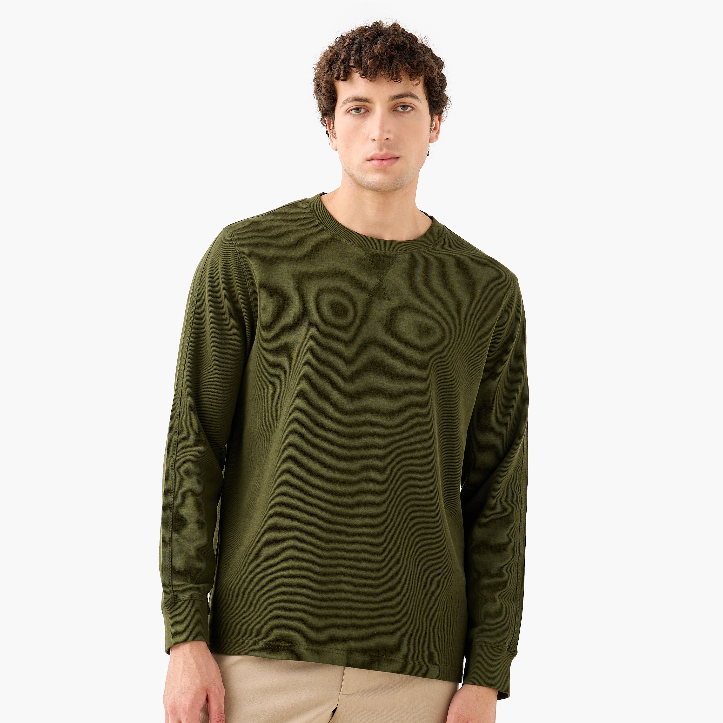 سويت شيرت مضلّع من فاين-men-winterwear-hoodiesandsweatshirts-image-46