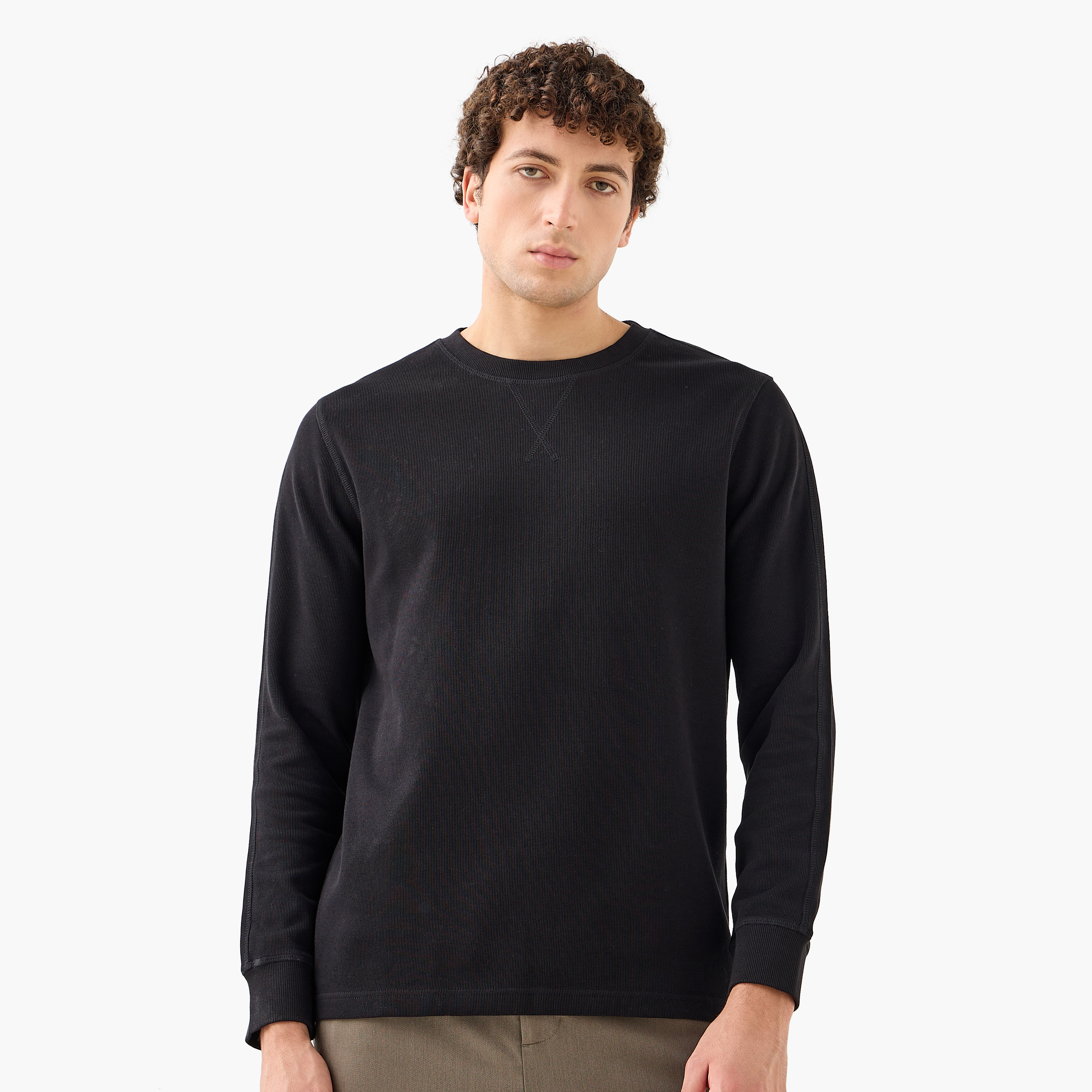 Fine Ribbed Sweatshirt-men-winterwear-hoodiesandsweatshirts-image-6