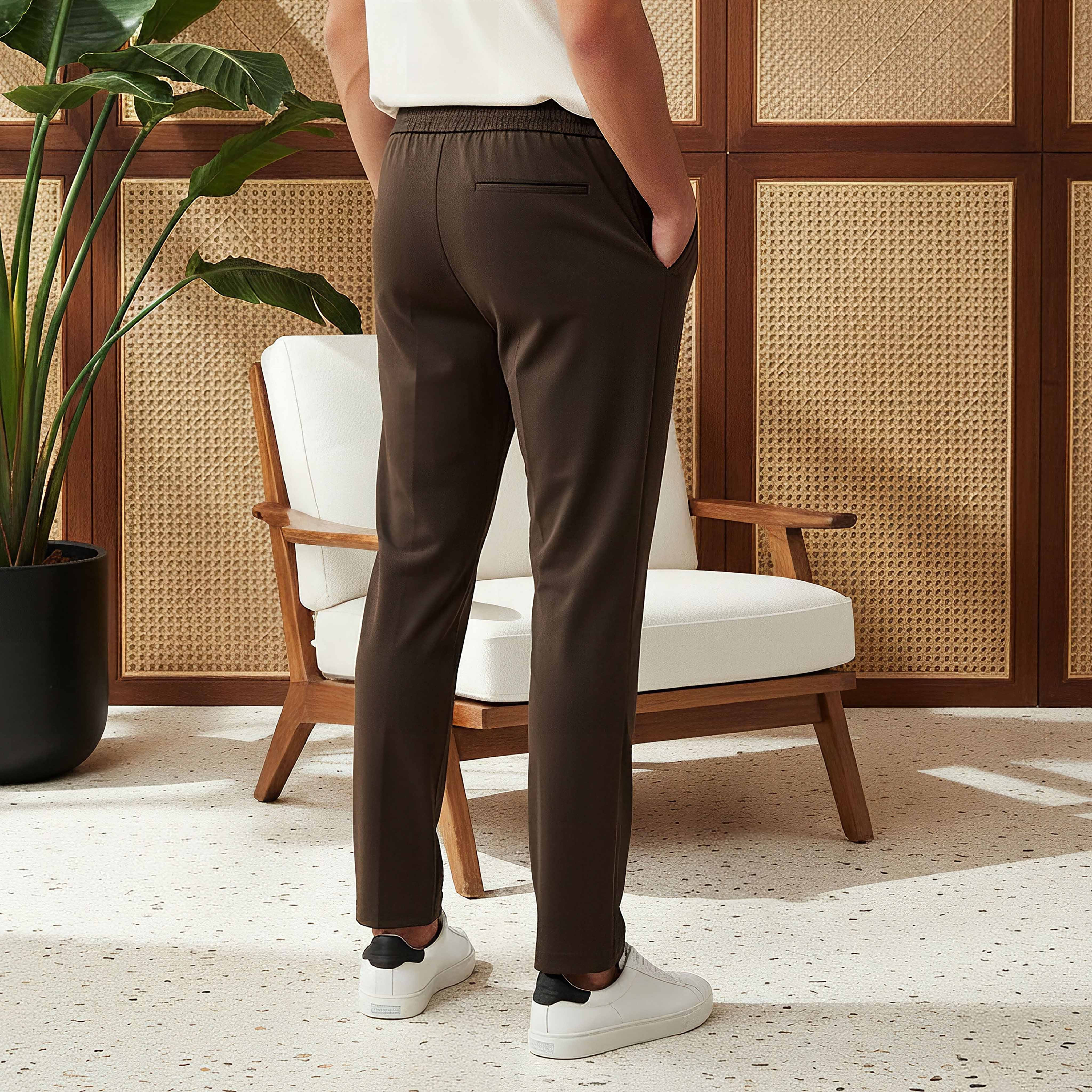 Men's Slim Fit Viscose Blend Flexi Waist Trousers-men-clothing-bottoms-trousersandchinos-trousers-image-3