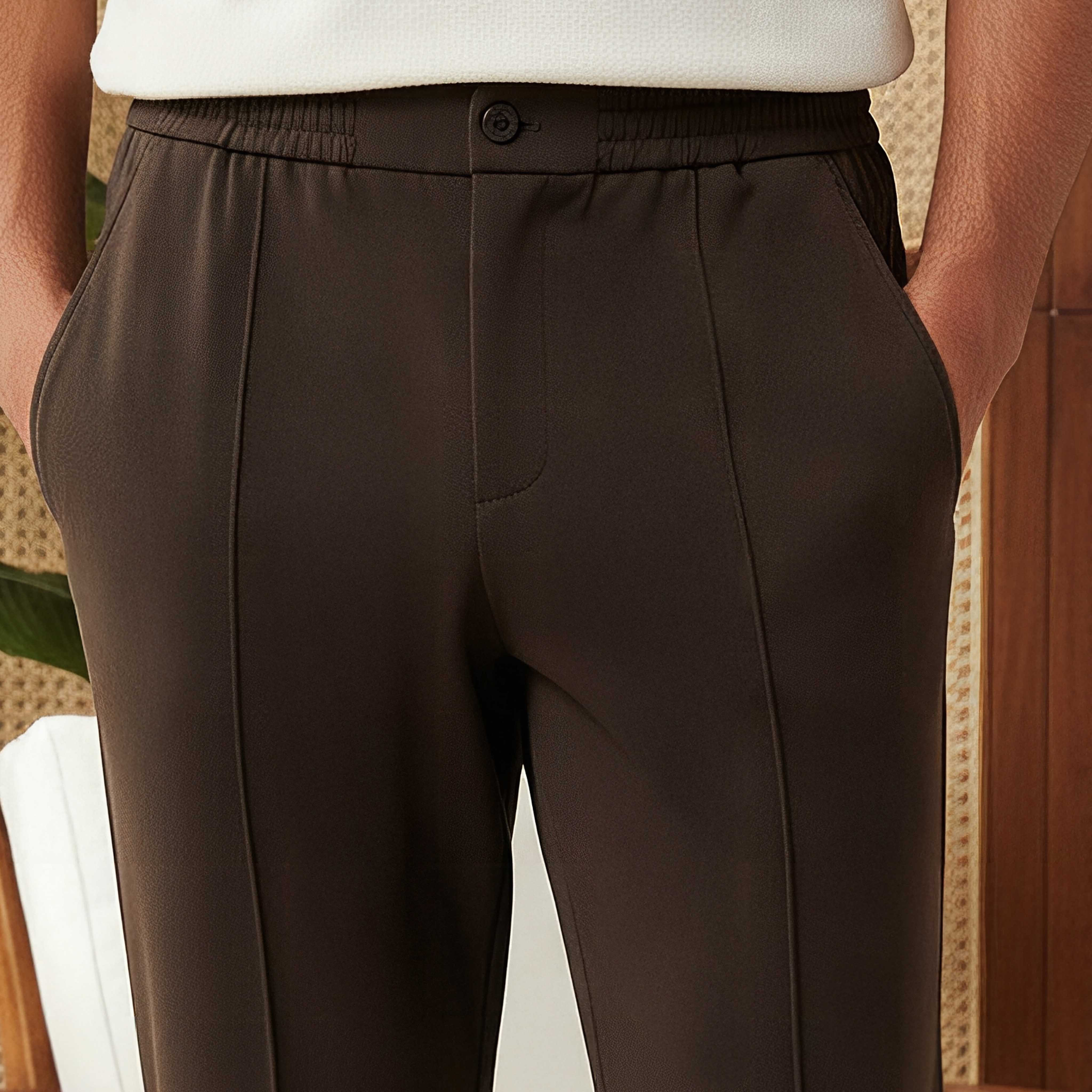 Men's Slim Fit Viscose Blend Flexi Waist Trousers-men-clothing-bottoms-trousersandchinos-trousers-image-14
