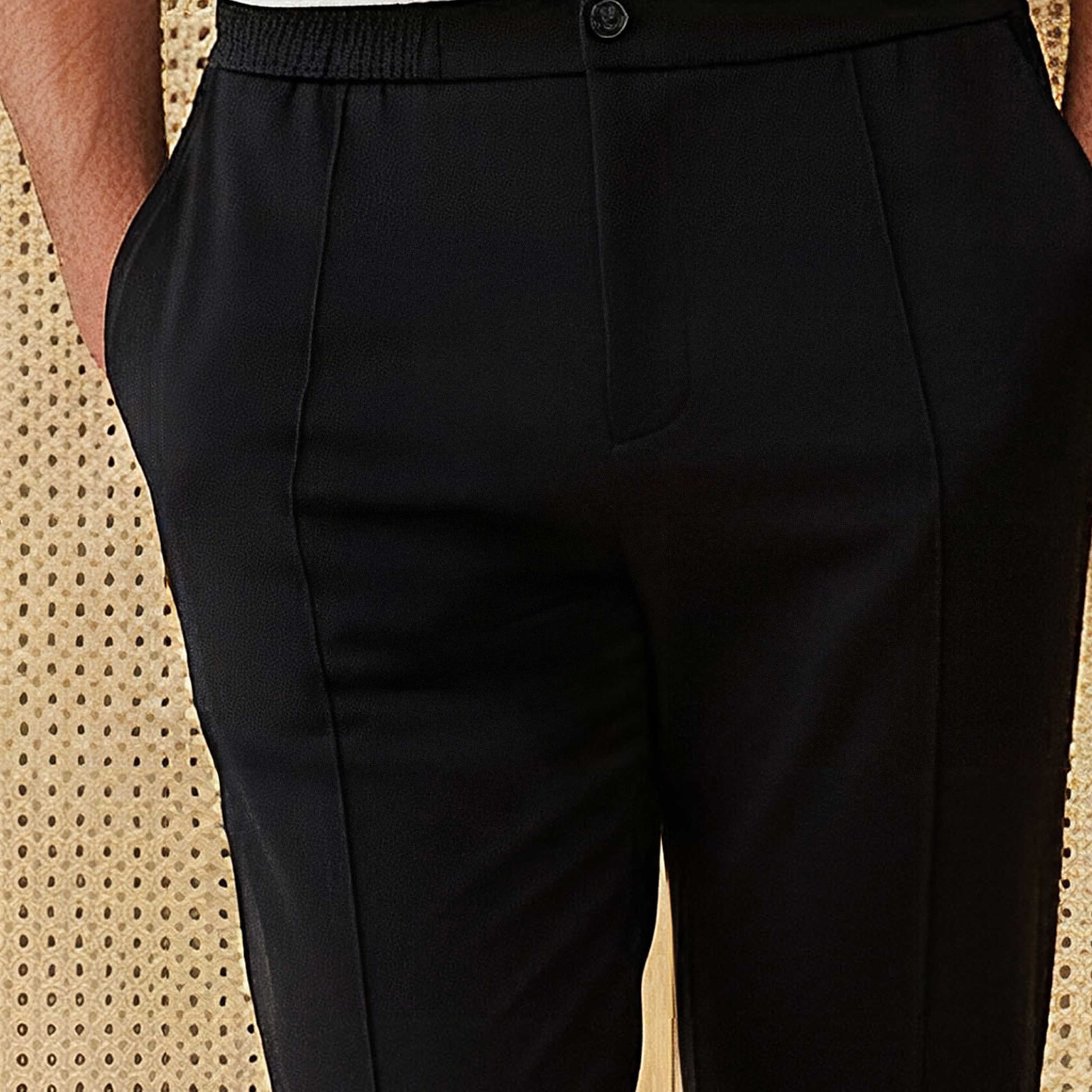 Men's Slim Fit Viscose Blend Flexi Waist Trousers-men-clothing-bottoms-trousersandchinos-trousers-image-4