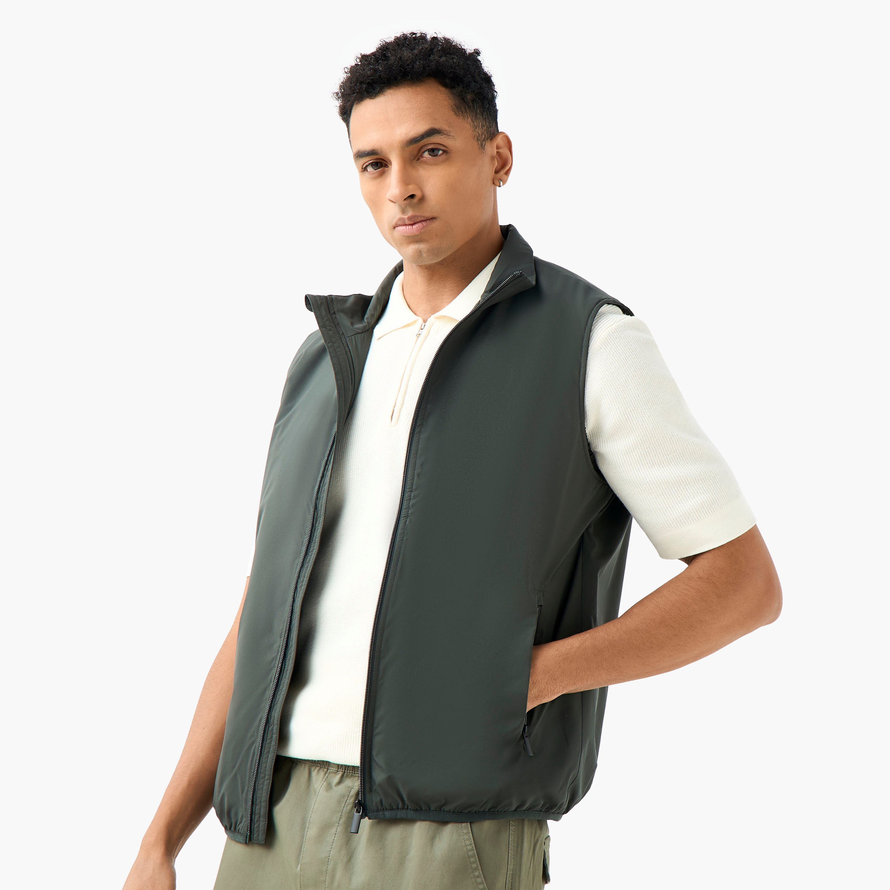 Men Regular Fit High Neck Gilet-men-clothing-jacketsandblazers-jackets-image-1