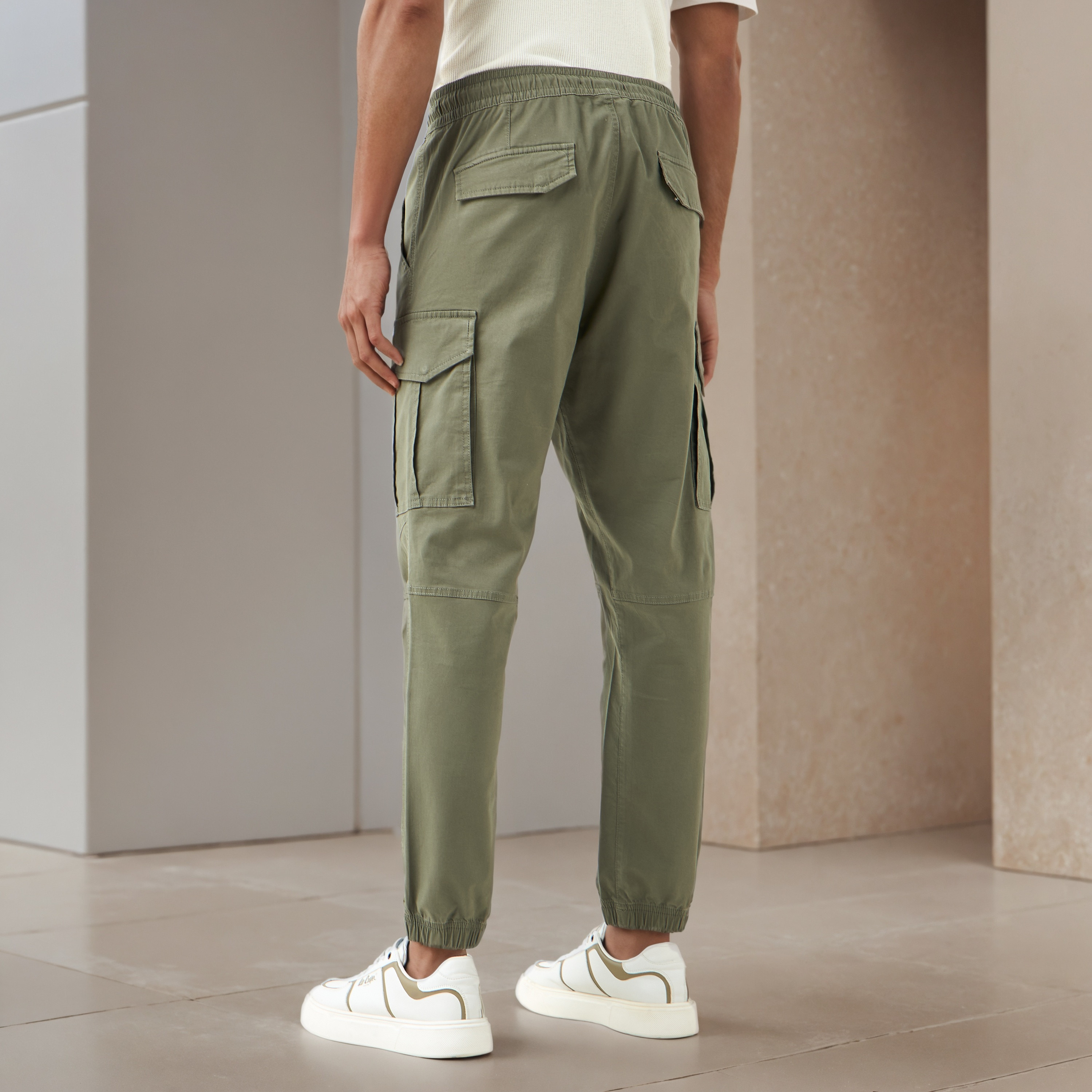 Men Slim Fit Cargo Flexi Waist Joggers-men-clothing-bottoms-joggers-image-3