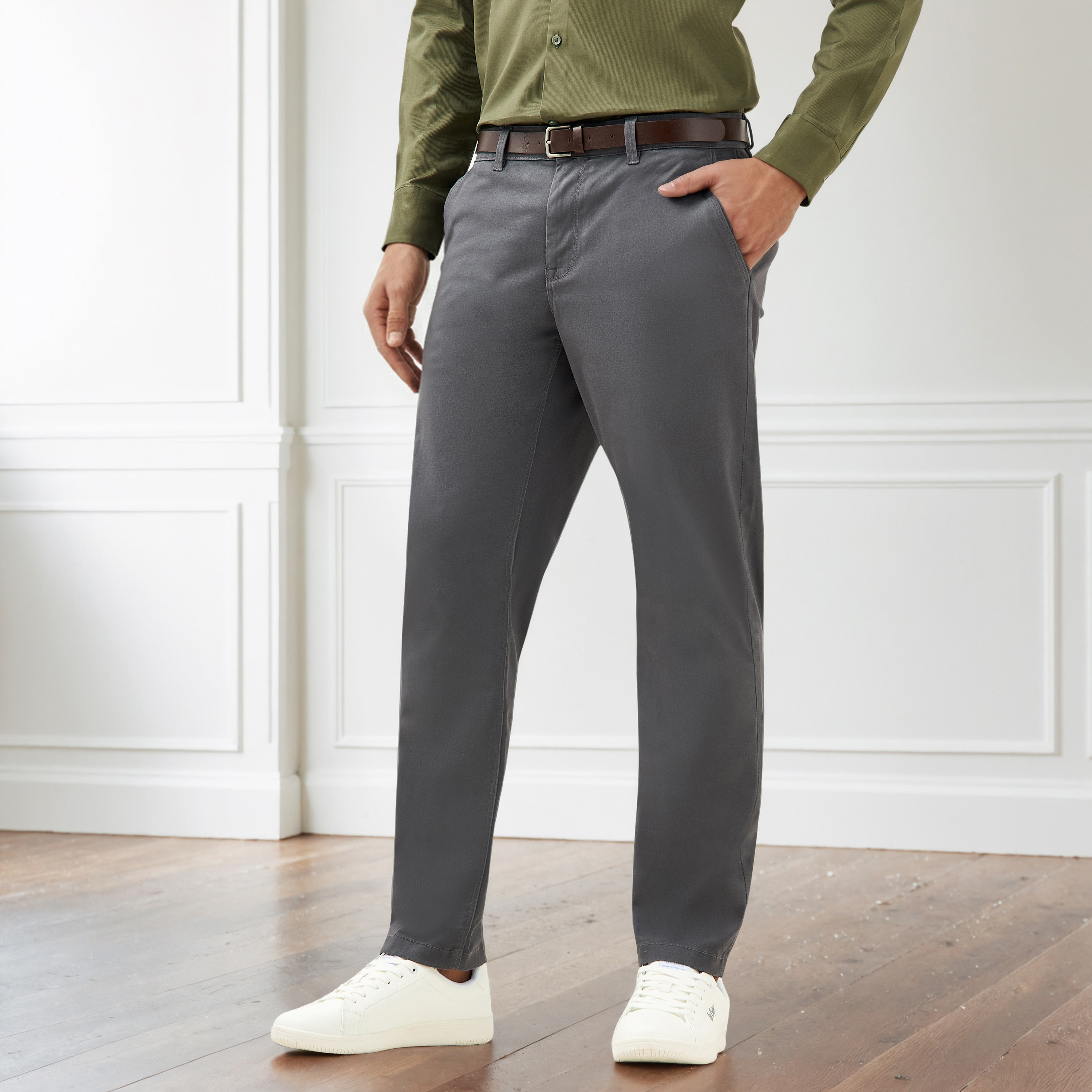 بنطلون تشينو بقصّة سليم وجيوب وحزام-men-clothing-bottoms-trousersandchinos-chinos-image-4