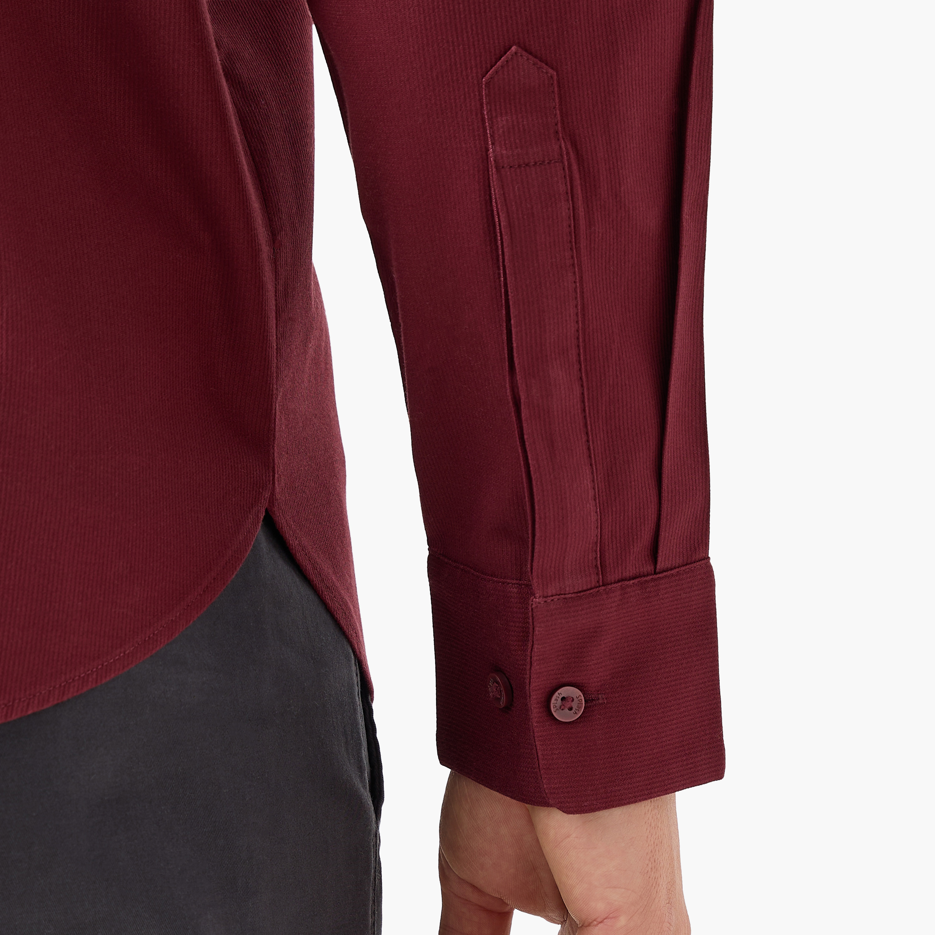 قميص بارز الملمس بياقة ماندرين وقصة عادية-men-clothing-shirts-image-6