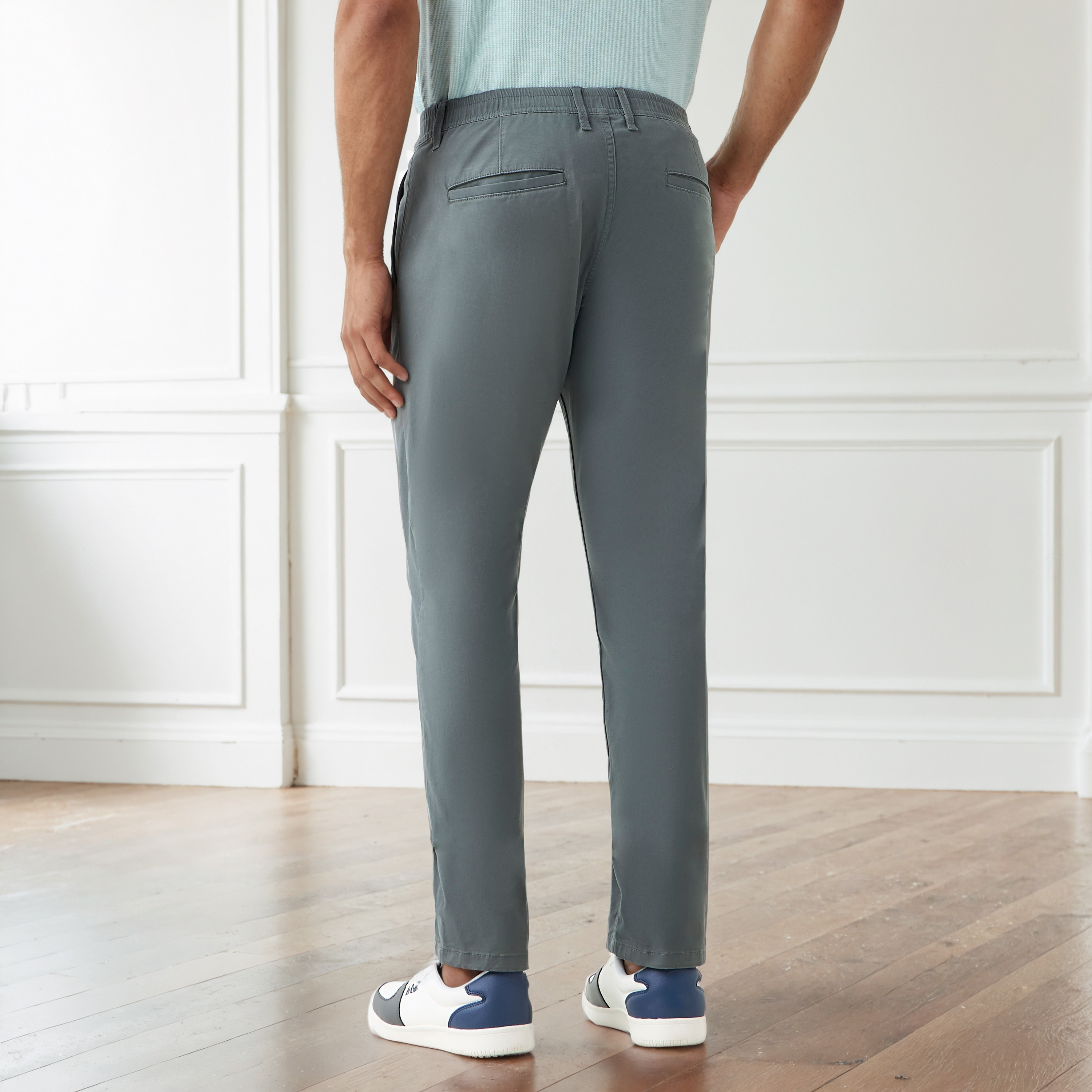بنطلون تشينو رجالي بقصة ضيقة من مزيج قطني-men-clothing-bottoms-trousersandchinos-chinos-image-2