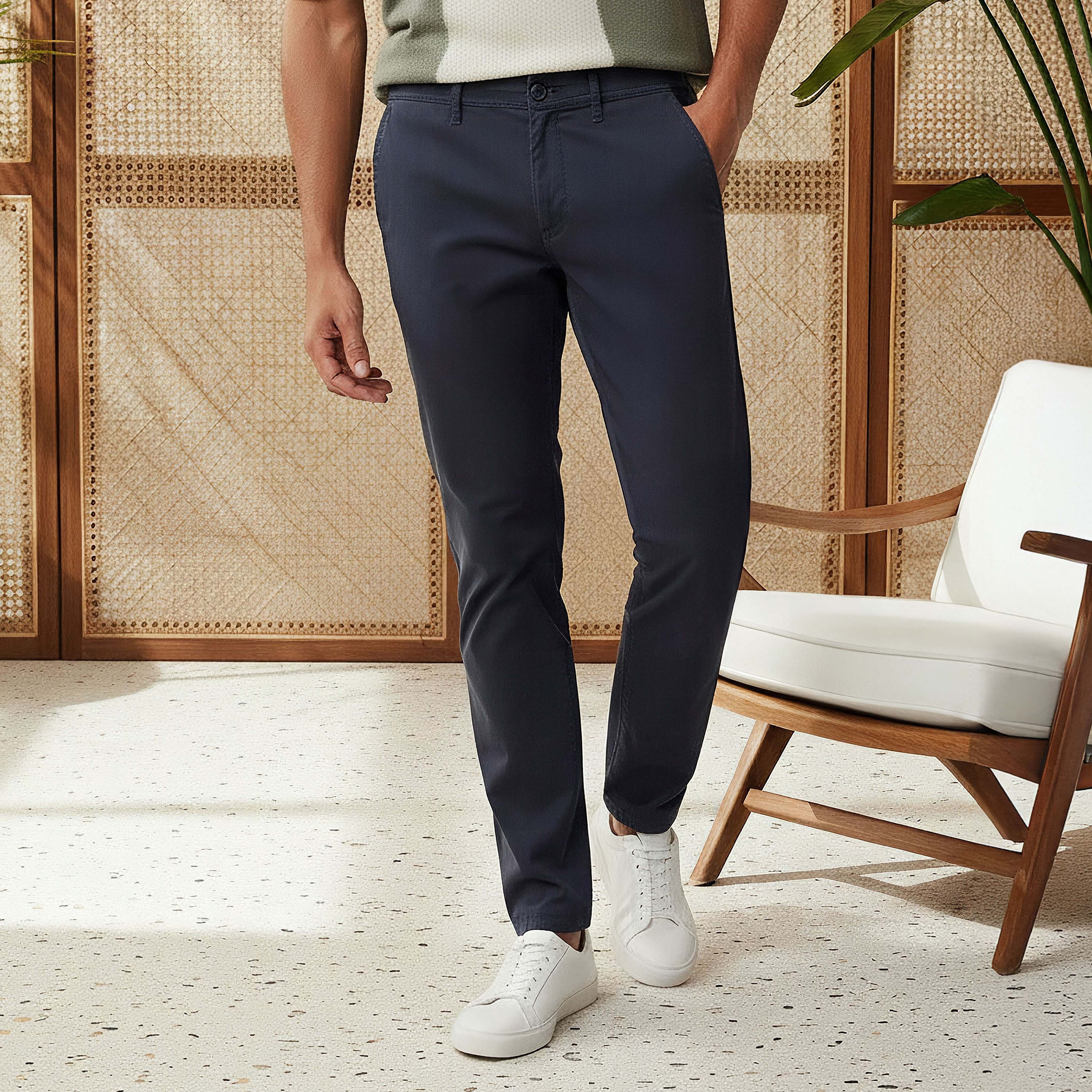 بنطلون تشينو رجالي بقصة ضيقة من مزيج قطني-men-clothing-bottoms-trousersandchinos-chinos-image-5