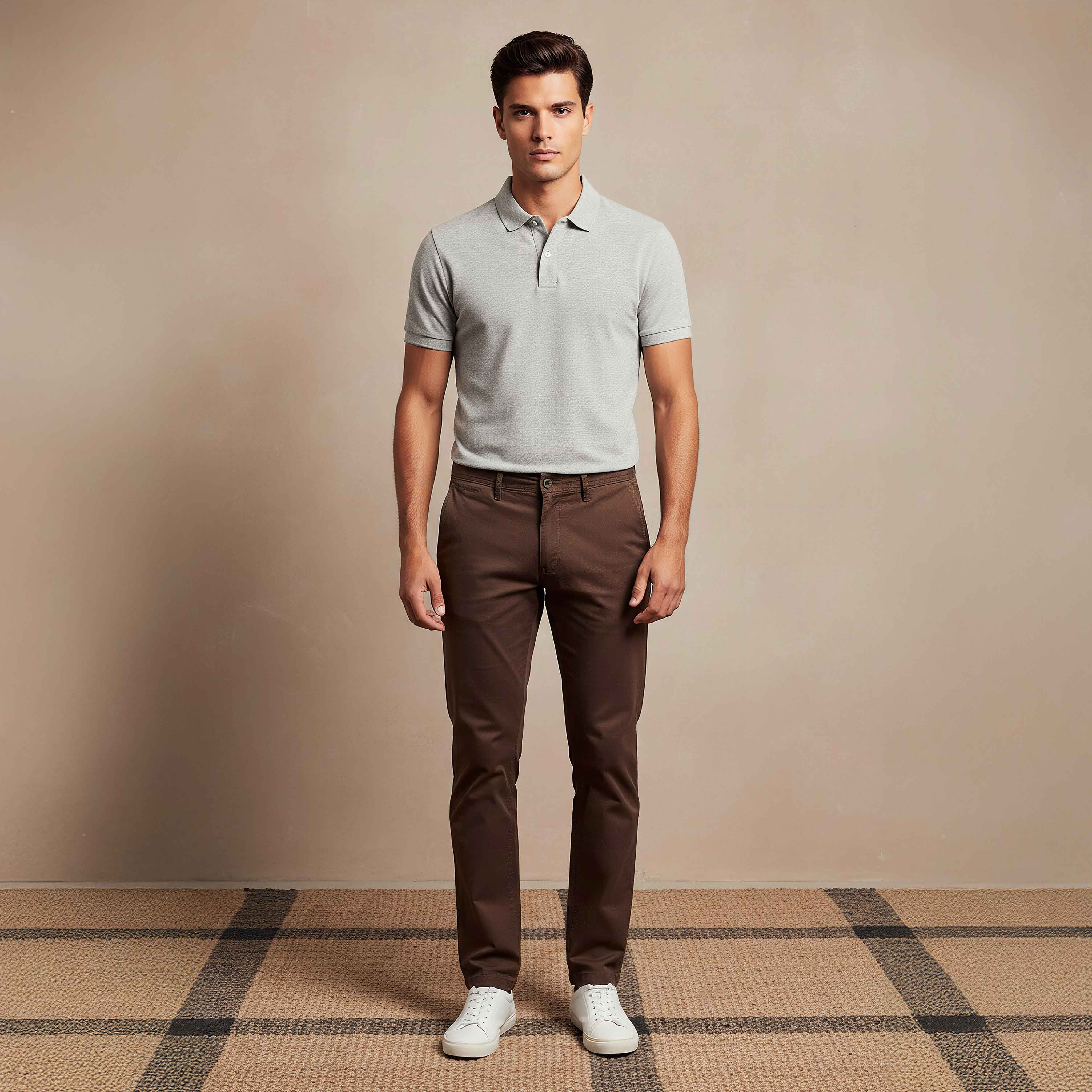 بنطلون تشينو رجالي بقصة ضيقة من مزيج قطني-men-clothing-bottoms-trousersandchinos-chinos-image-4