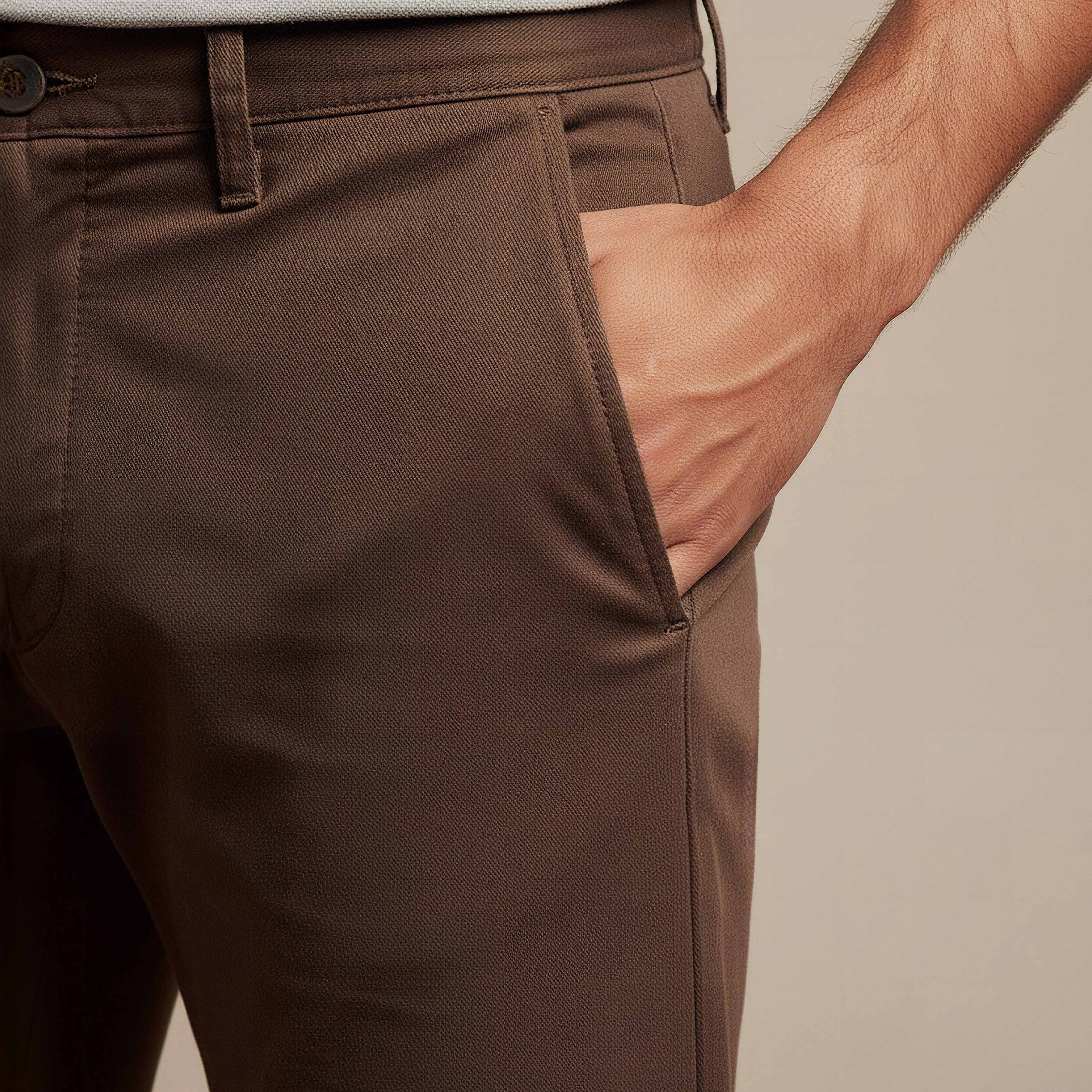 بنطلون تشينو رجالي بقصة ضيقة من مزيج قطني-men-clothing-bottoms-trousersandchinos-chinos-image-2