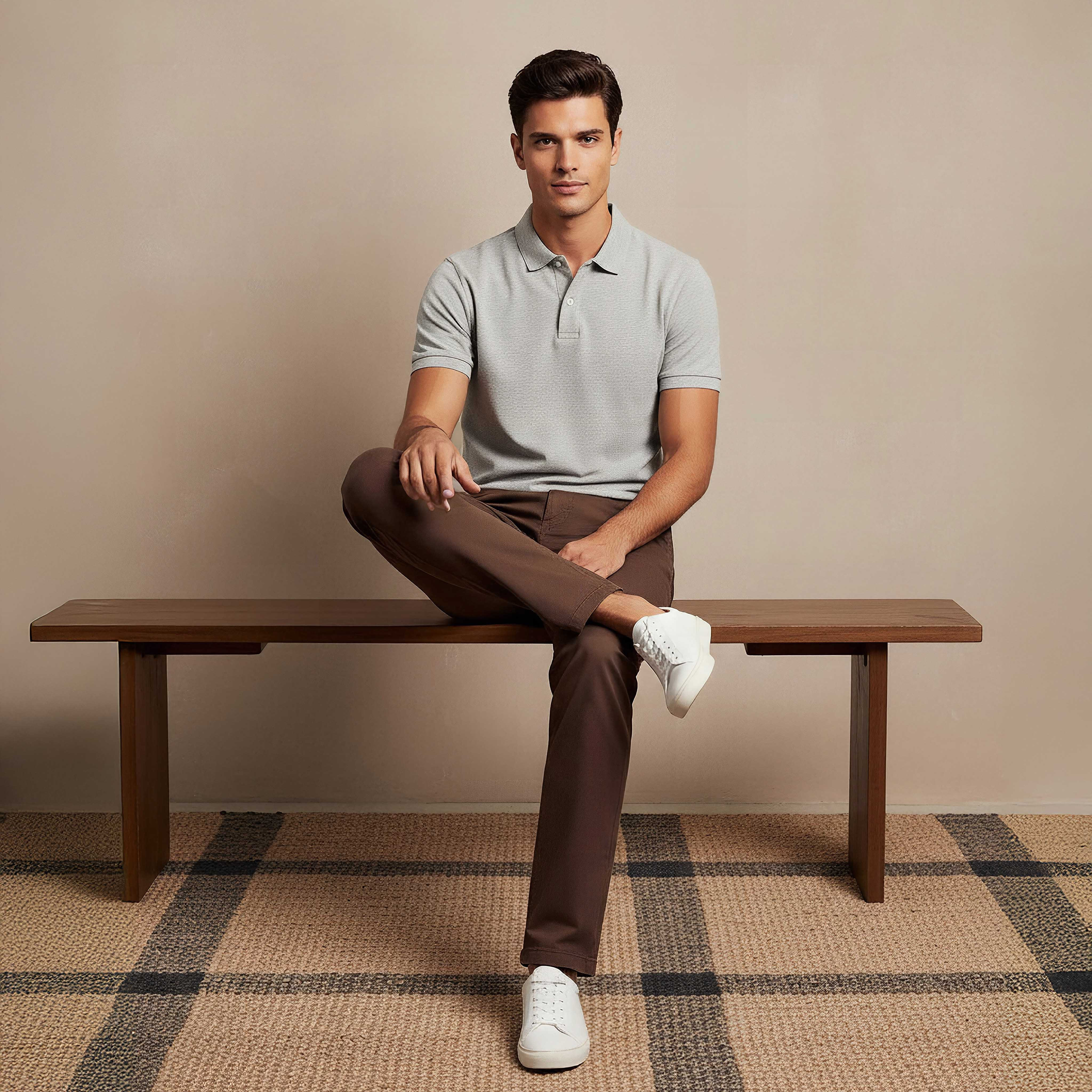 بنطلون تشينو رجالي بقصة ضيقة من مزيج قطني-men-clothing-bottoms-trousersandchinos-chinos-image-1
