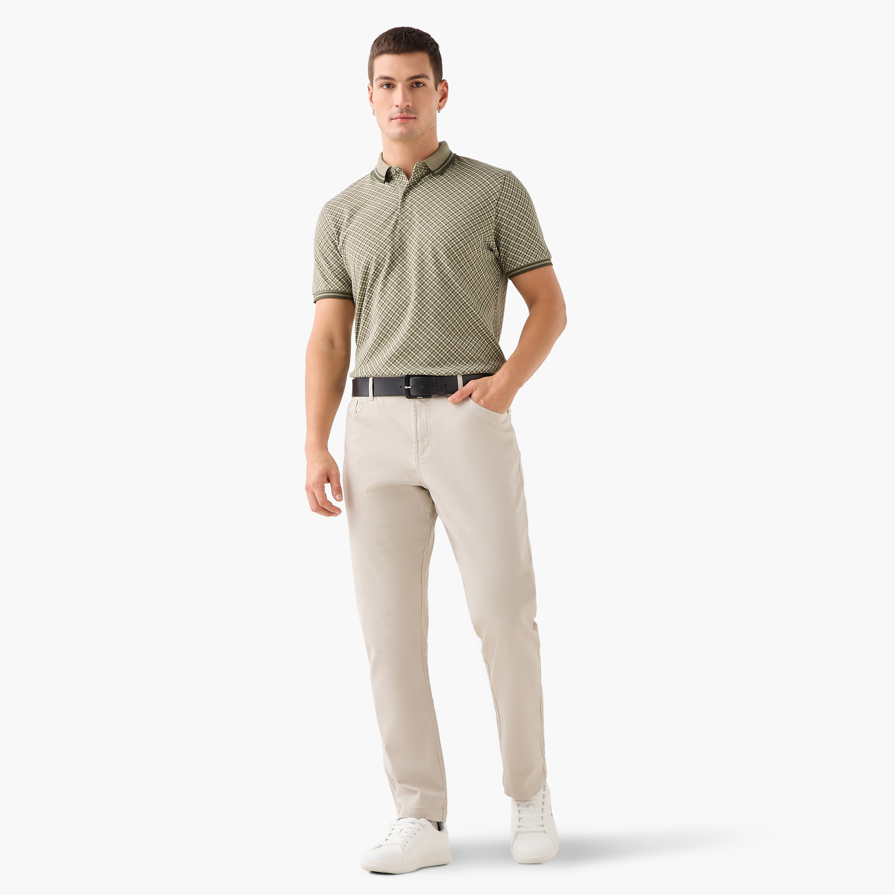 Checked Regular Fit Polo T-shirt-men-clothing-tshirtsandpolos-polos-image-2