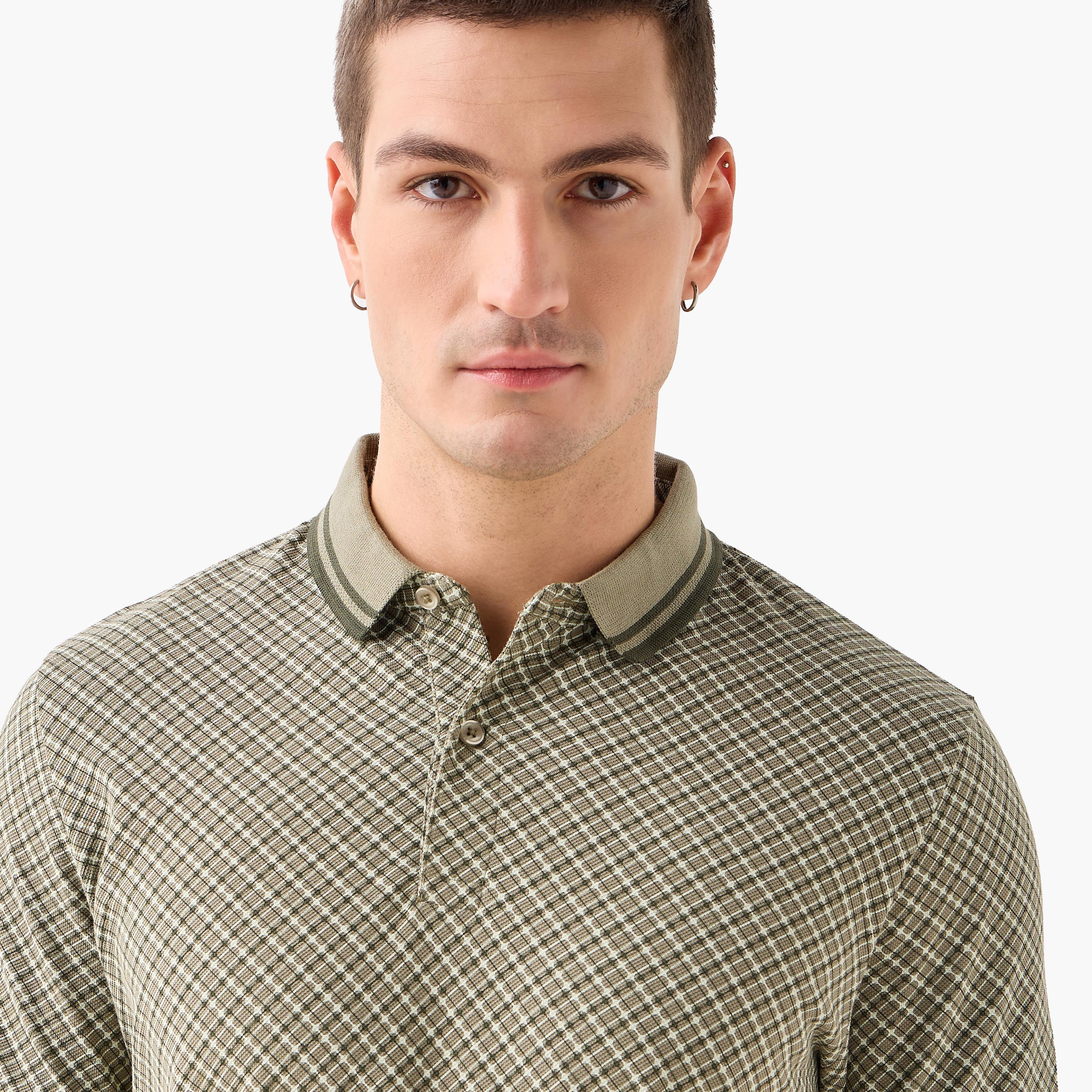 Checked Regular Fit Polo T-shirt-men-clothing-tshirtsandpolos-polos-image-5