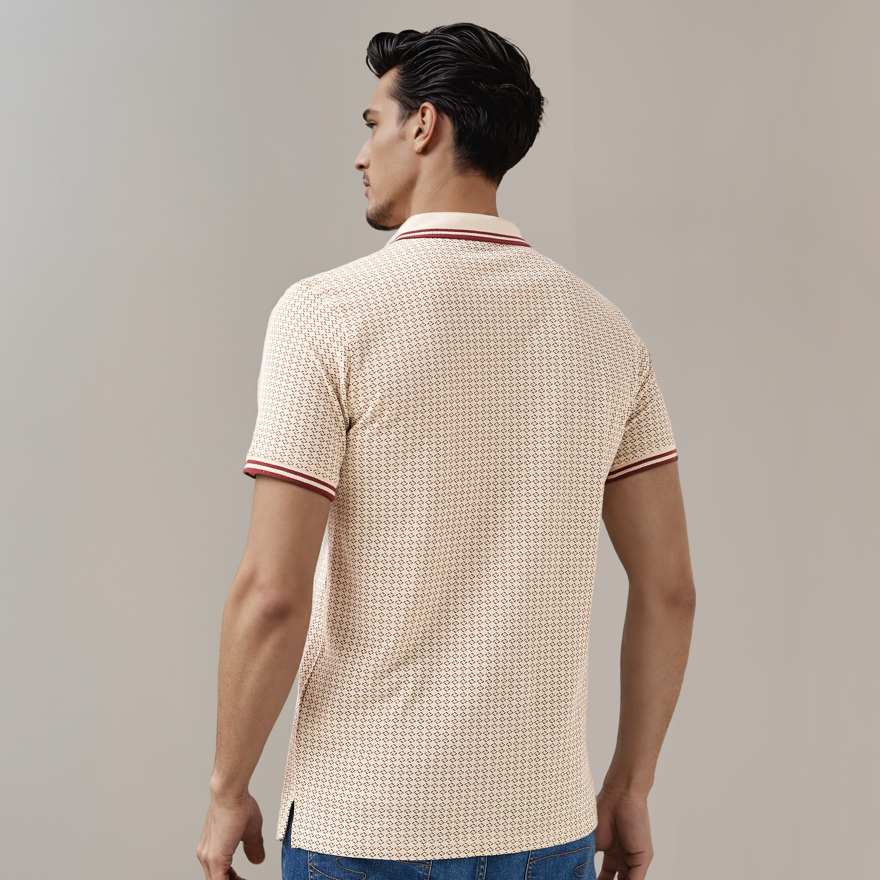 تيشيرت بولو رجالي بطبعات وأكمام قصيرة-men-clothing-tshirtsandpolos-polos-image-3