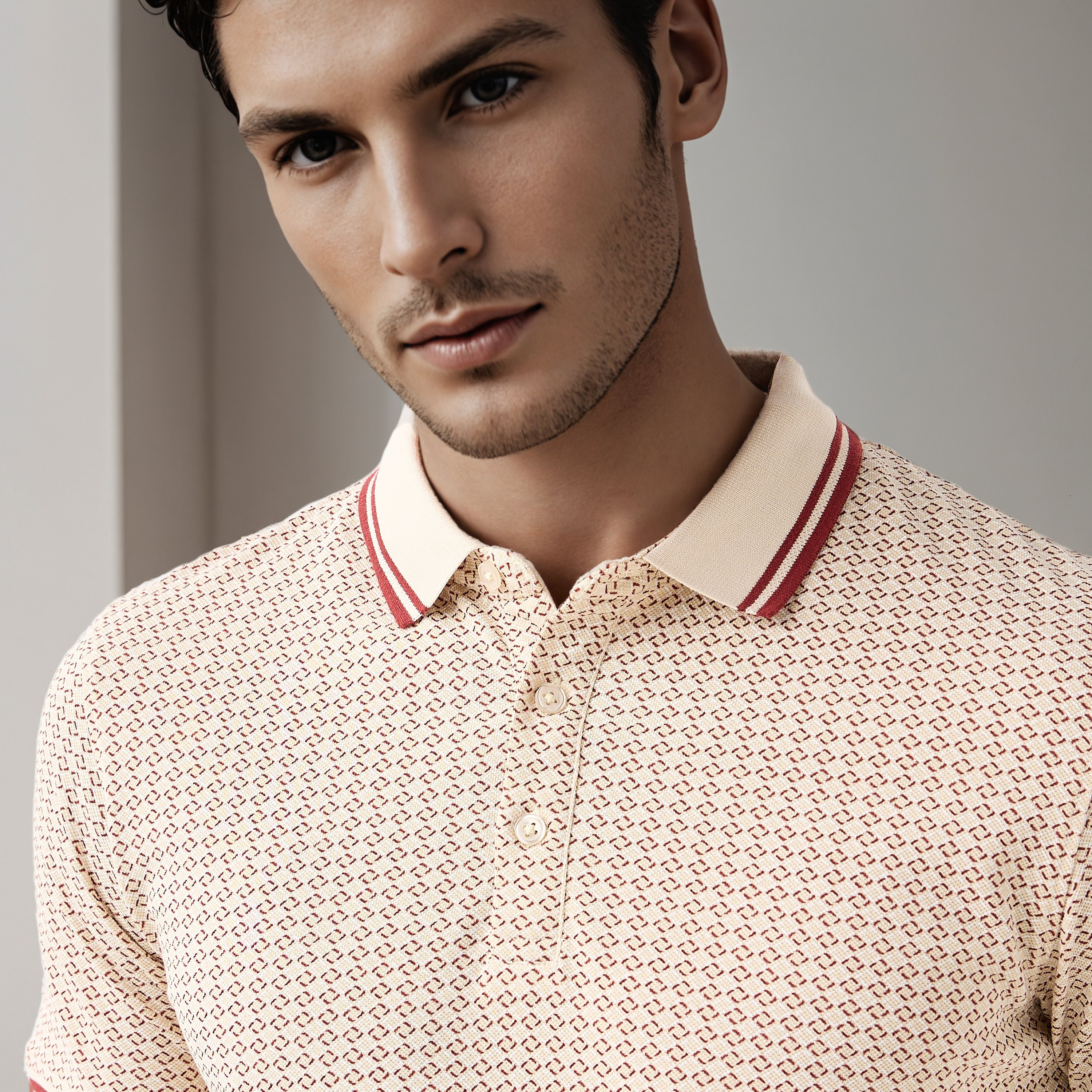 تيشيرت بولو رجالي بطبعات وأكمام قصيرة-men-clothing-tshirtsandpolos-polos-image-5