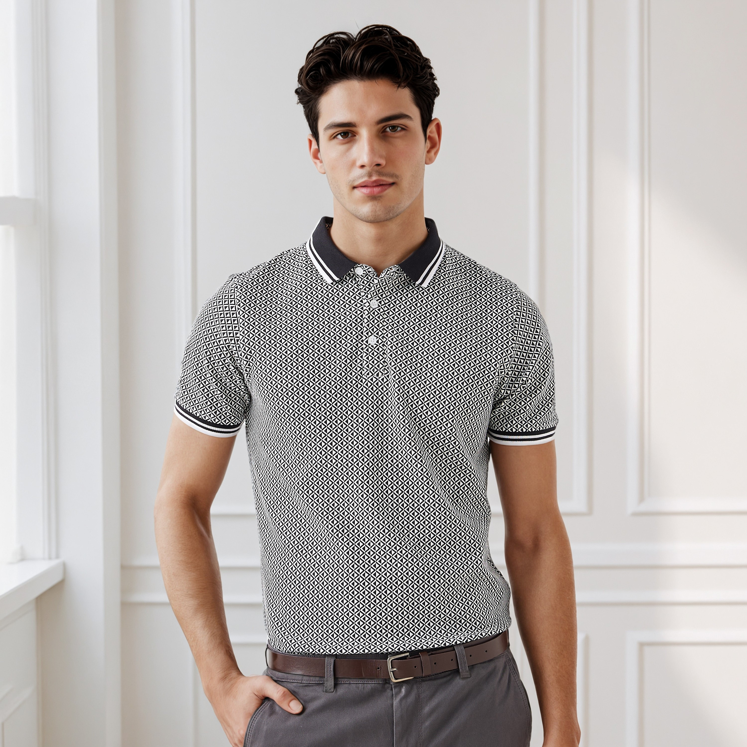 Men's Short Sleeves Printed Polo T-shirt-men-clothing-tshirtsandpolos-polos-image-1