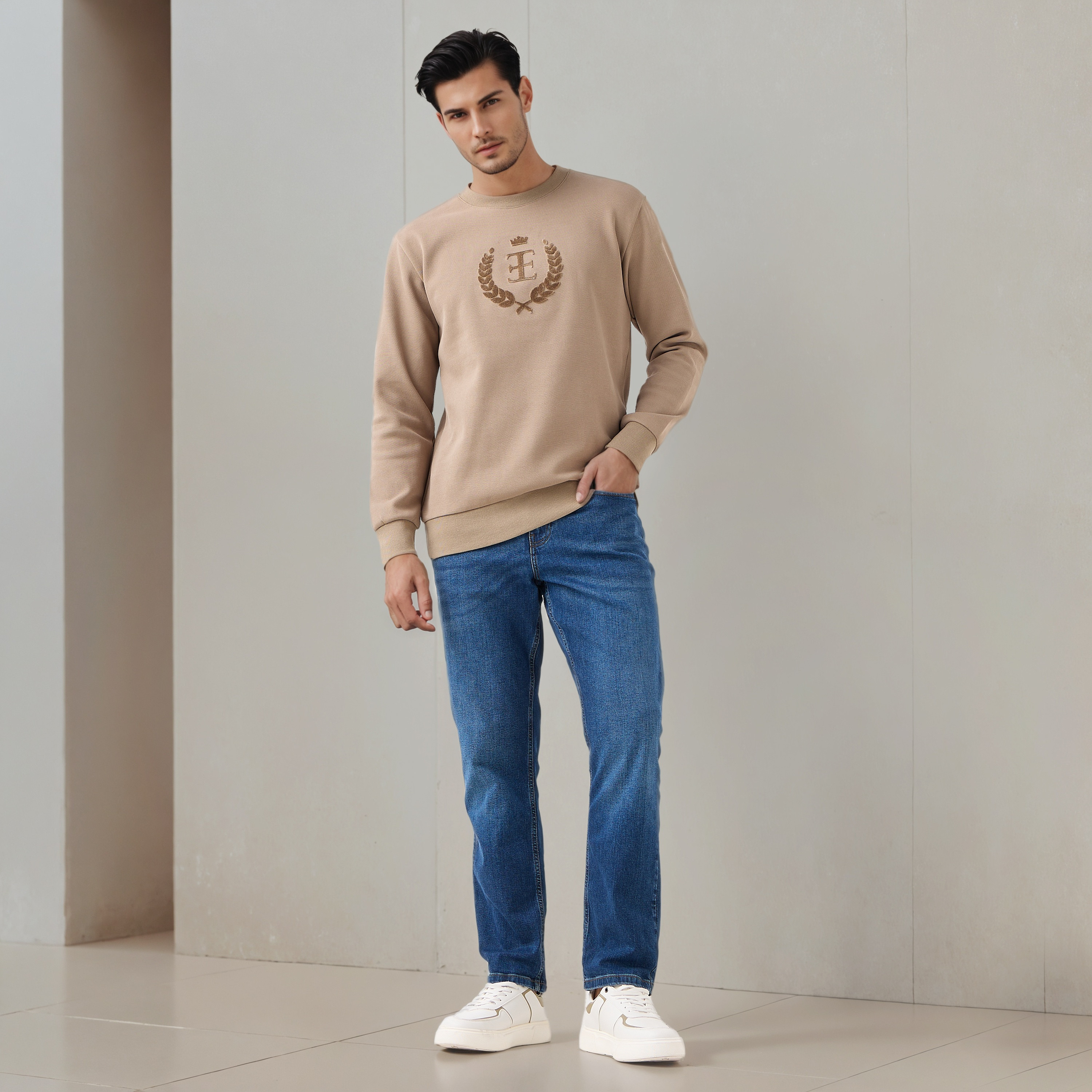 Emperor Men Relaxed Fit Cotton Blend Sweatshirt-men-winterwear-hoodiesandsweatshirts-image-2