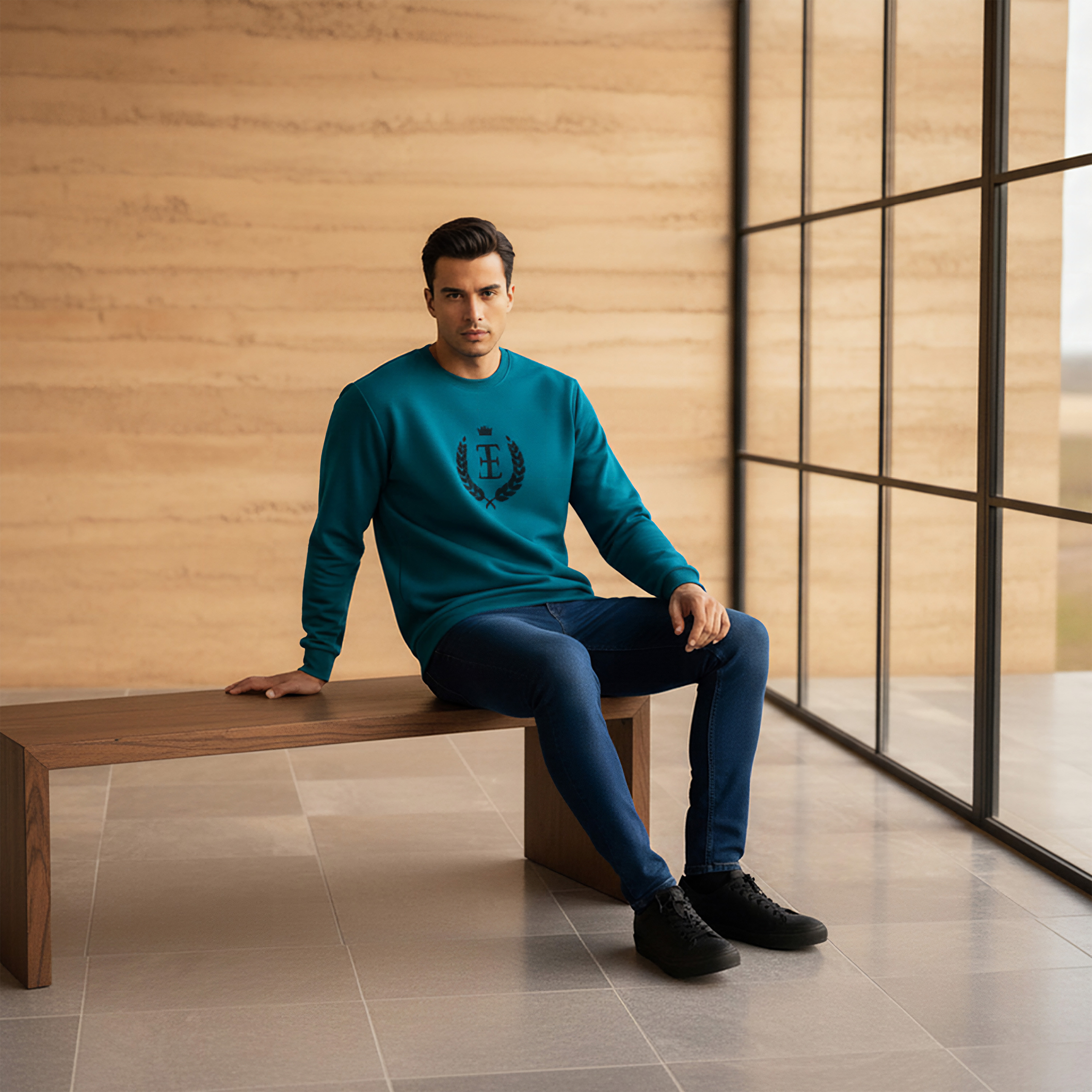 سويت شيرت مزيج قطني بقصة مريحة للرجال من إمبيرور-men-winterwear-hoodiesandsweatshirts-image-2