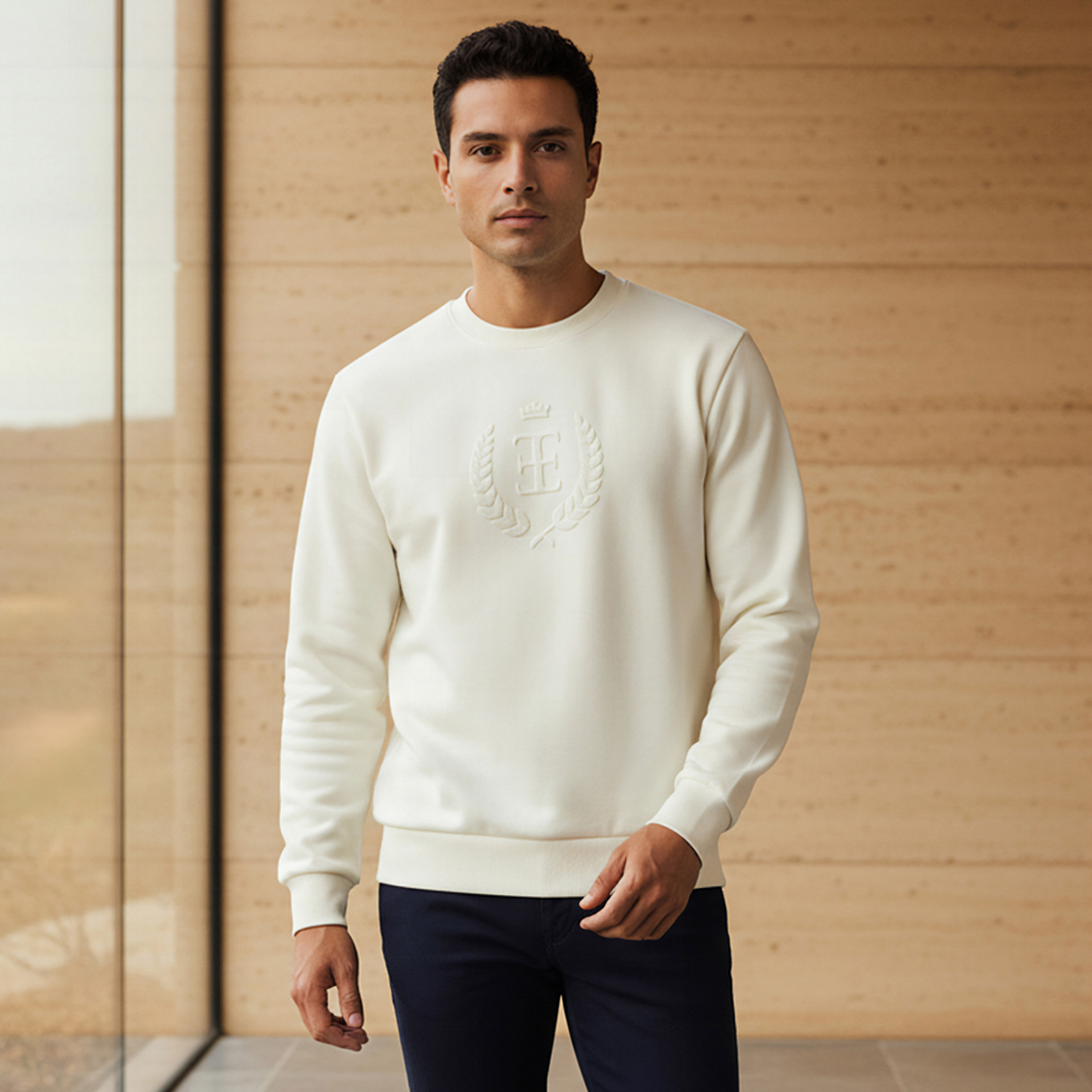 Emperor Men Relaxed Fit Cotton Blend Sweatshirt-men-winterwear-hoodiesandsweatshirts-image-1