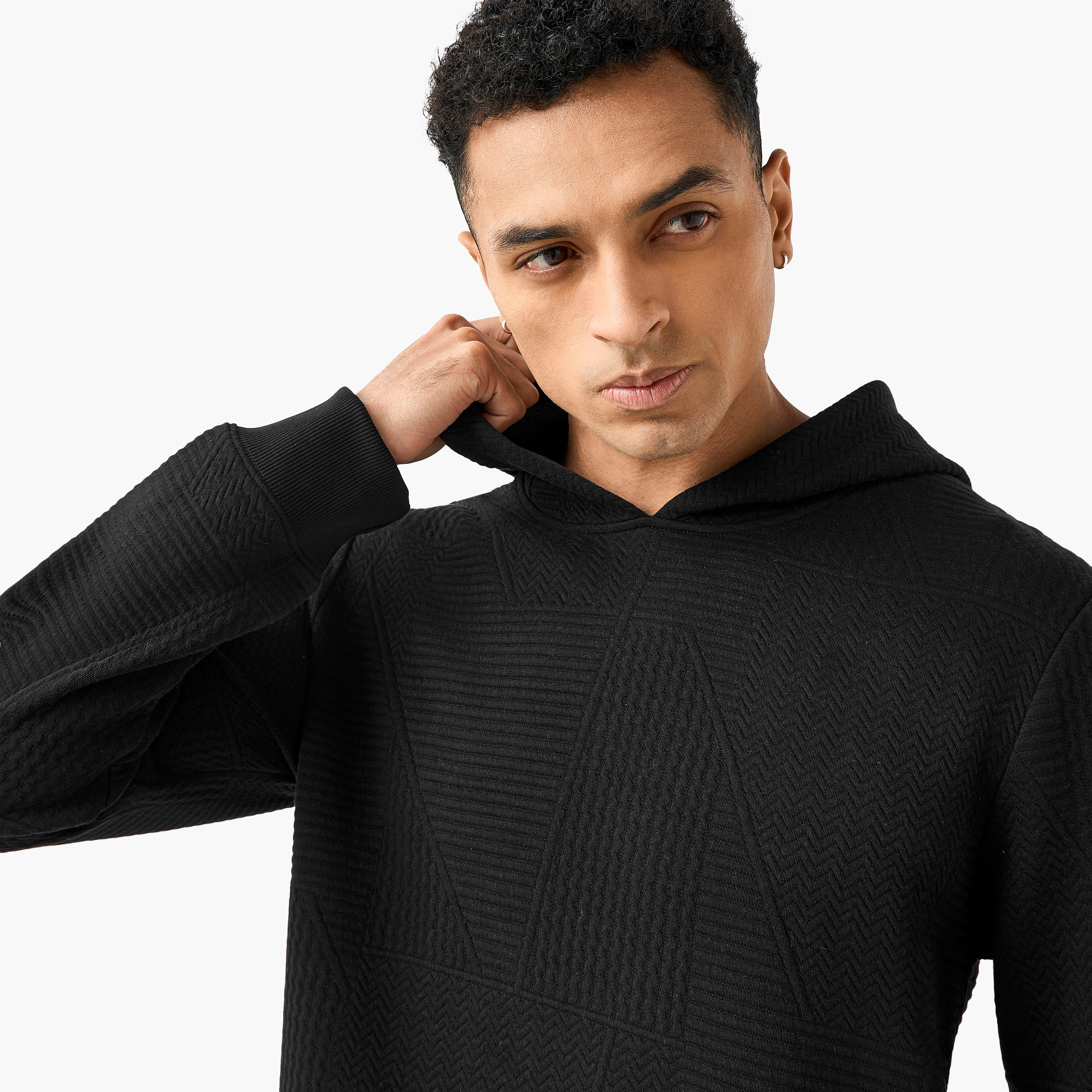 Emperor Men Relaxed Fit Textured Jacquard Hoodie-men-winterwear-hoodiesandsweatshirts-image-6
