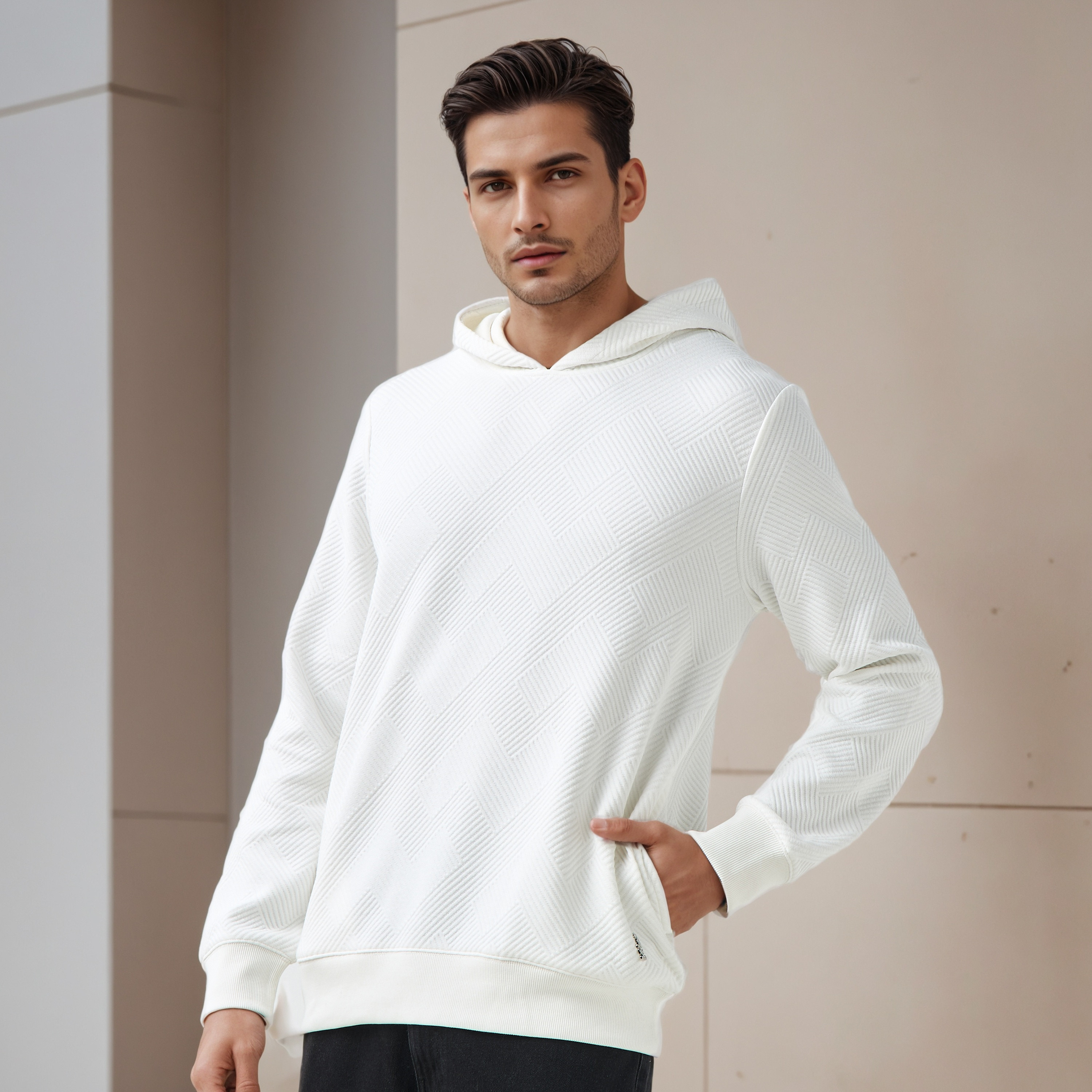 هودي جاكار بارز الملمس بقصة مريحة للرجال من إمبيرور-men-winterwear-hoodiesandsweatshirts-image-7