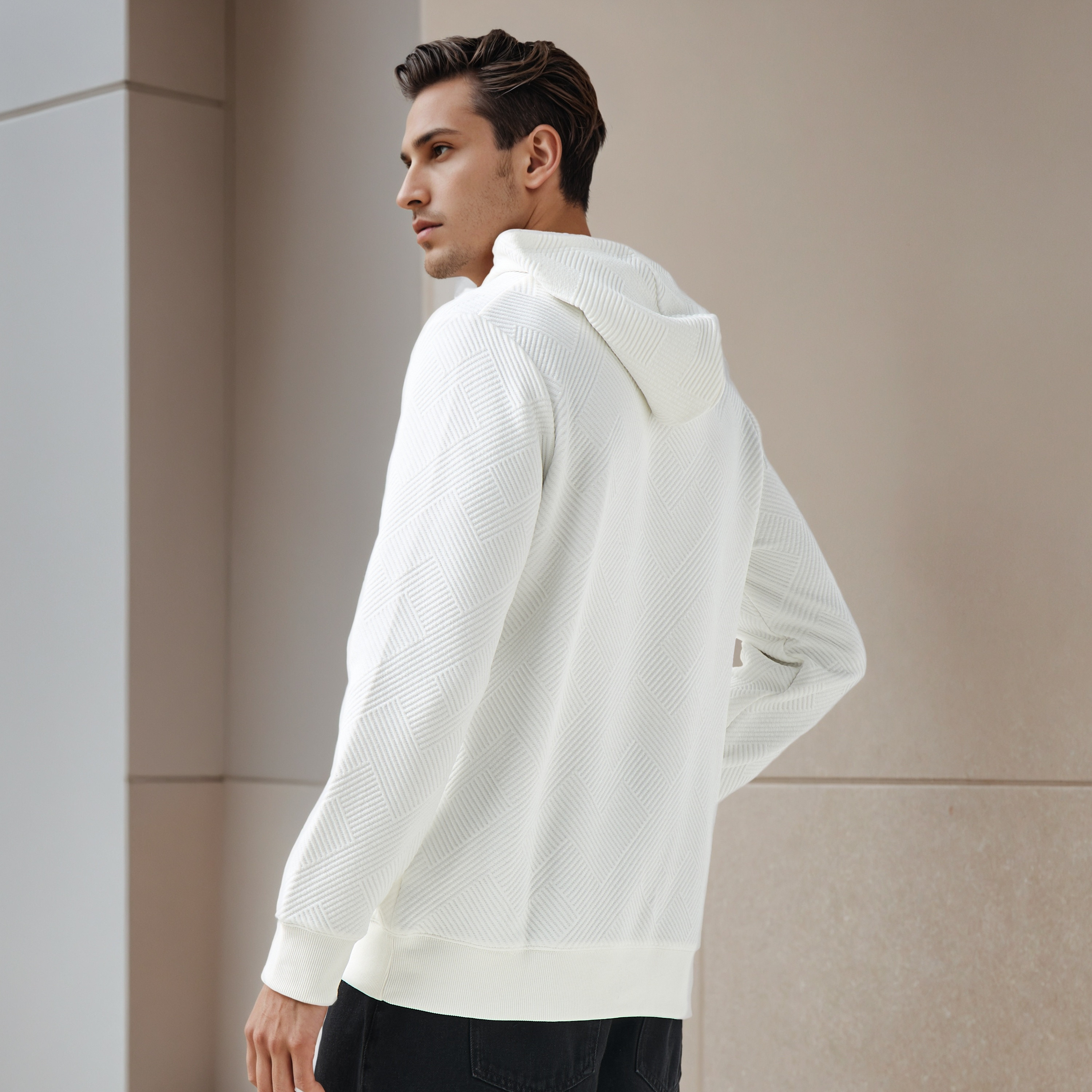 Emperor Men Relaxed Fit Textured Jacquard Hoodie-men-winterwear-hoodiesandsweatshirts-image-3