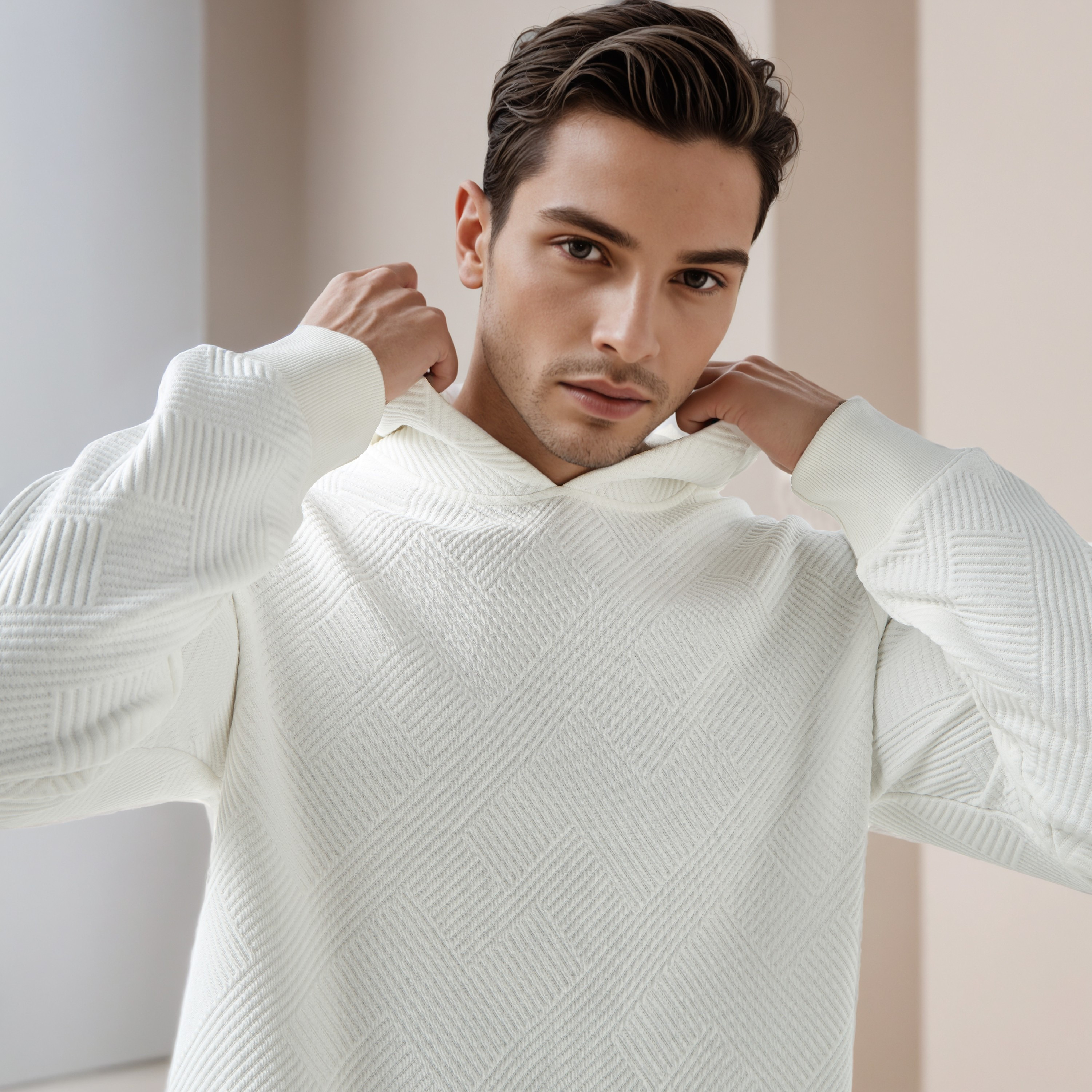 هودي جاكار بارز الملمس بقصة مريحة للرجال من إمبيرور-men-winterwear-hoodiesandsweatshirts-image-10