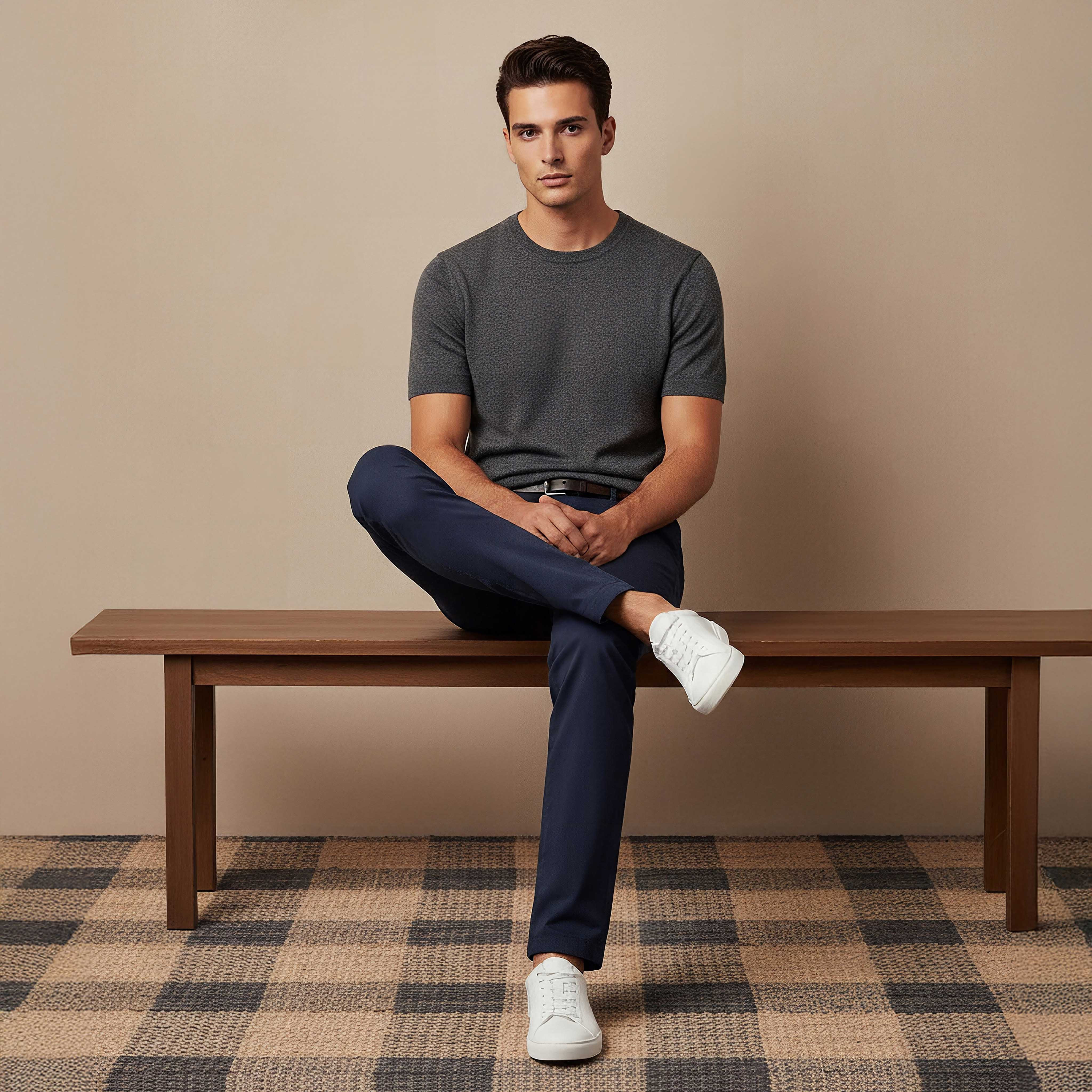 بنطلون تشينو رجالي بقصة ضيقة وطول كامل من مزيج القطن-men-clothing-bottoms-trousersandchinos-chinos-image-9