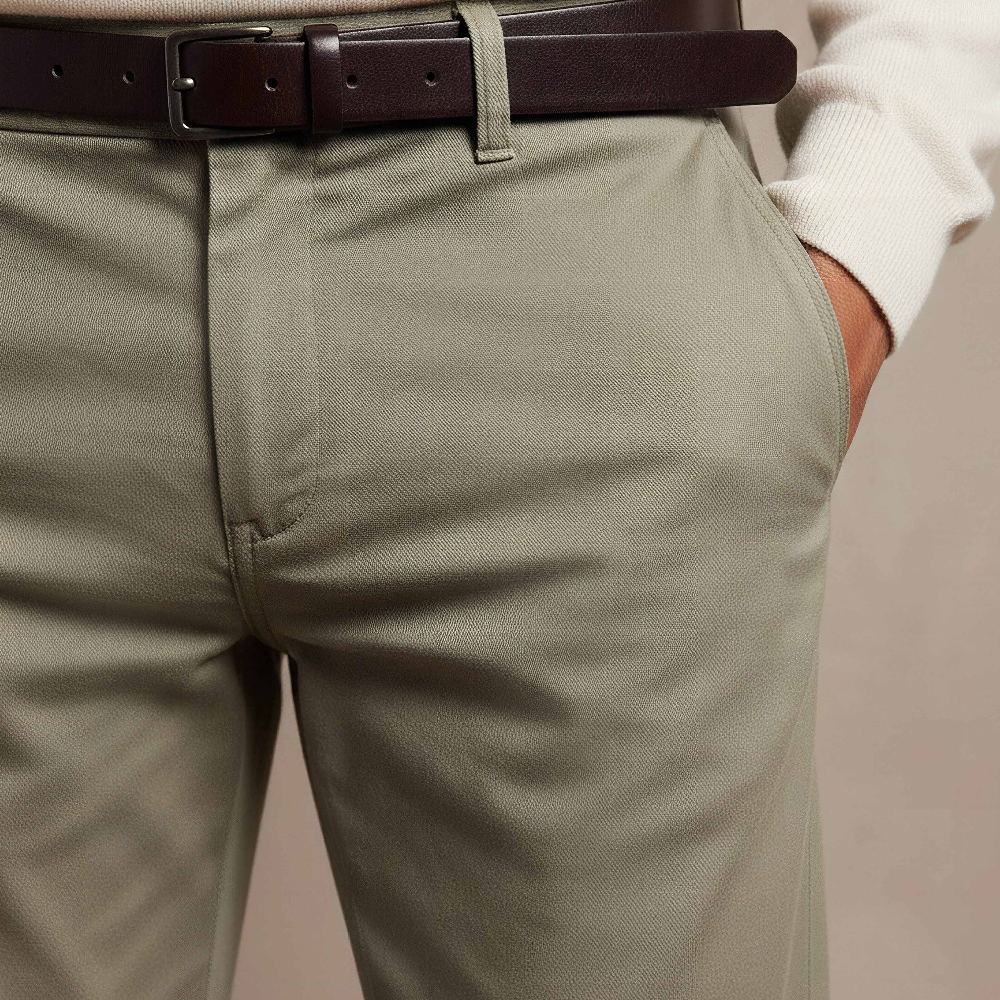 بنطلون تشينو مزيج قطني بقصة عادية وطول كامل للرجال-men-clothing-bottoms-trousersandchinos-chinos-image-1