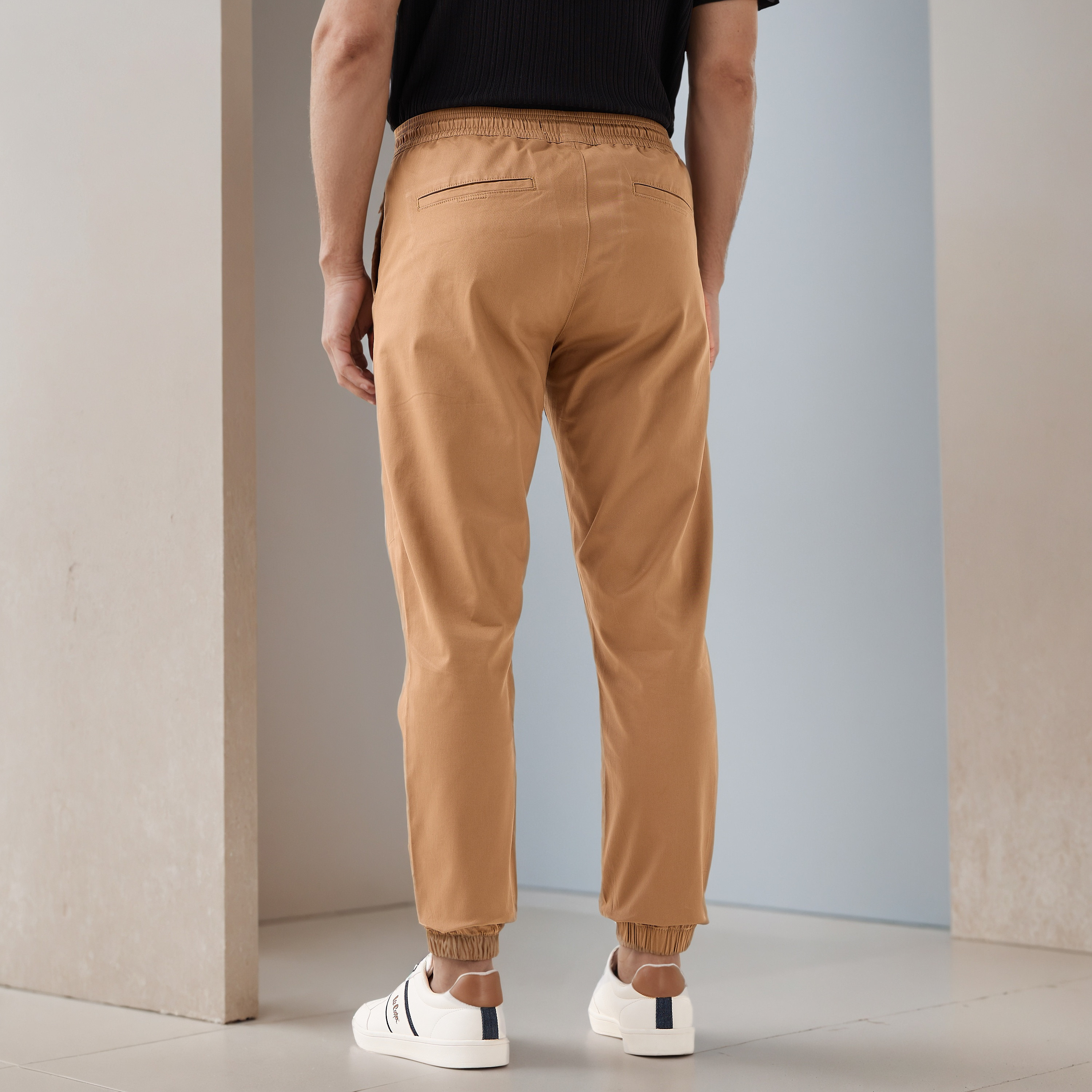 Drawstring Waist Flexi Waist Joggers-men-clothing-bottoms-joggers-image-3