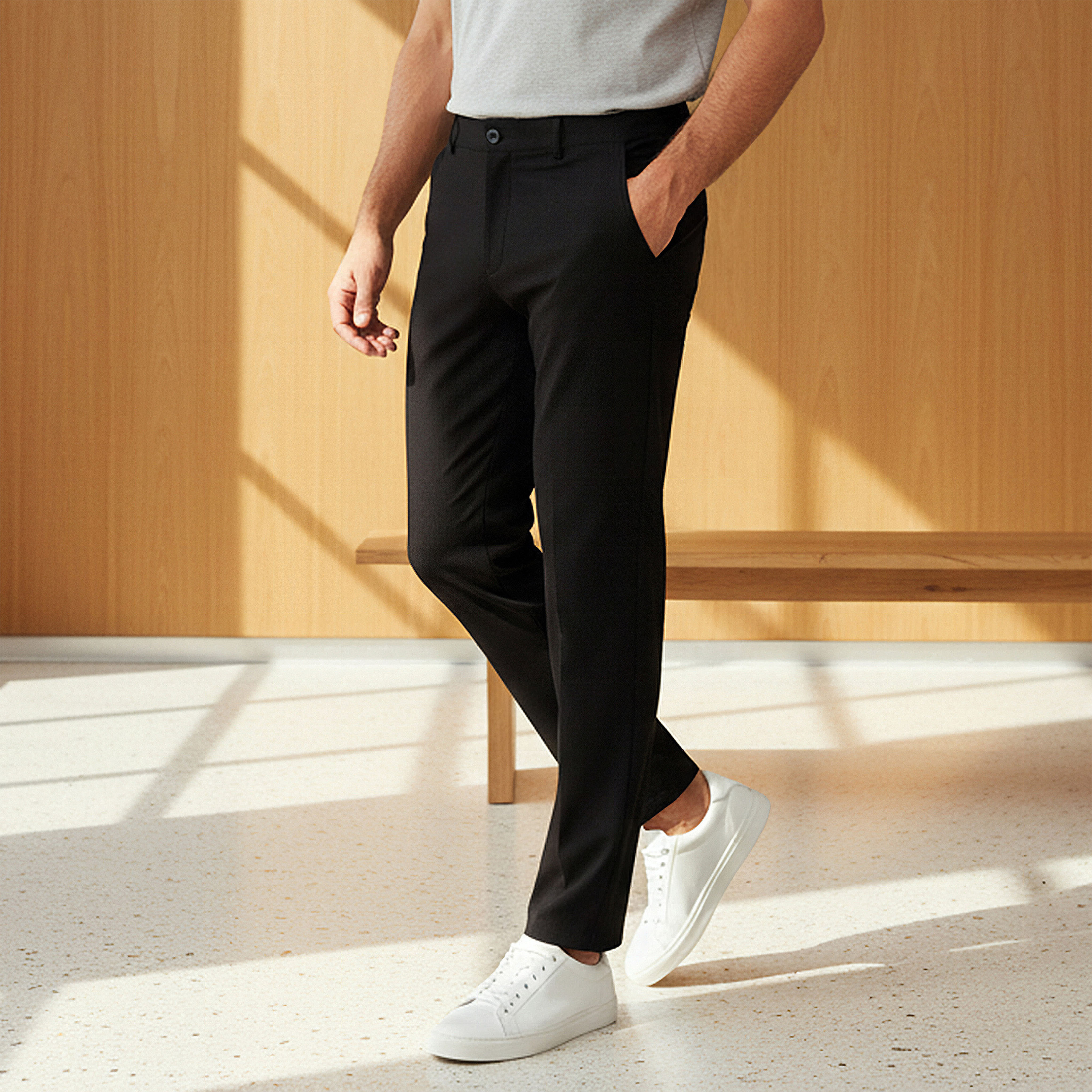 Emperor Men Regular Fit Flexi Waist Trousers-men-clothing-bottoms-trousersandchinos-trousers-image-1