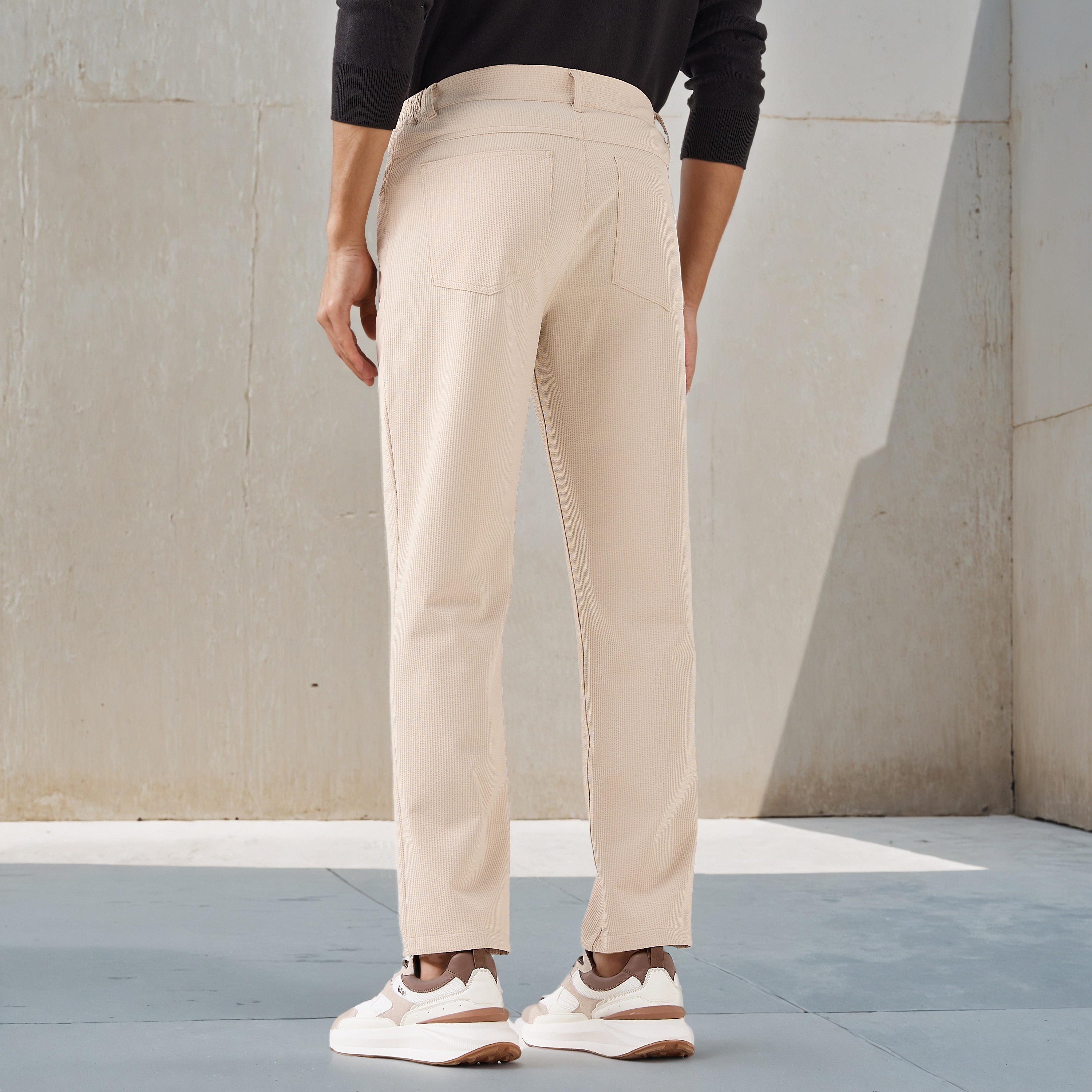 Emperor Men Regular Fit Flexi Waist Trousers-men-clothing-bottoms-trousersandchinos-trousers-image-3