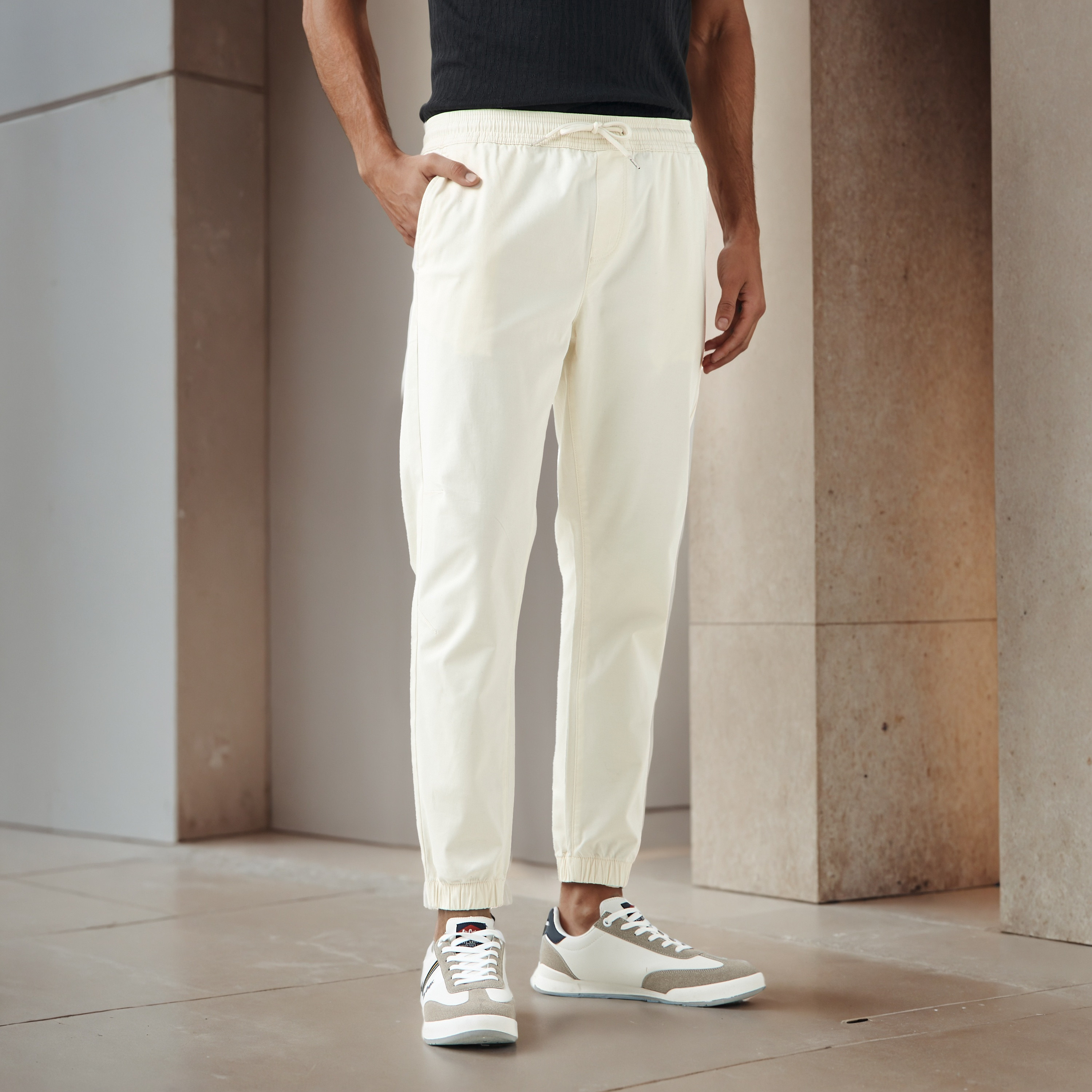 Men Slim Fit Flexi Waist Joggers-men-clothing-bottoms-joggers-image-1
