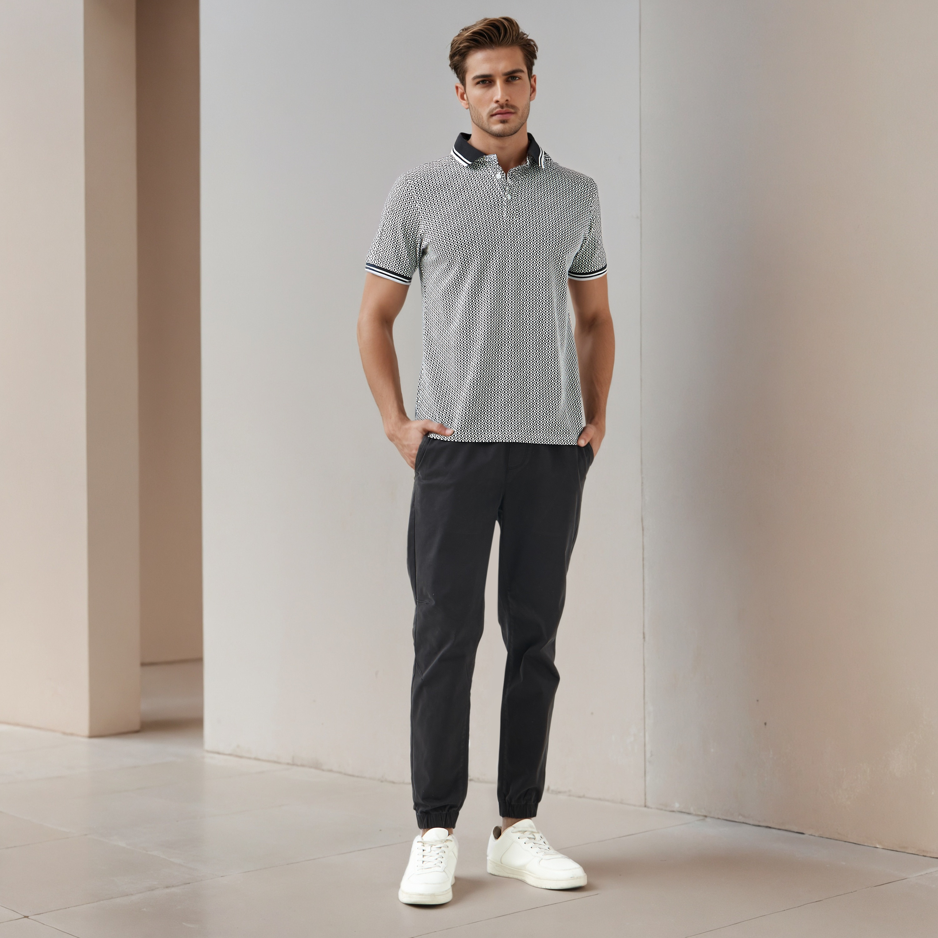 Men Slim Fit Flexi Waist Joggers-men-clothing-bottoms-joggers-image-2