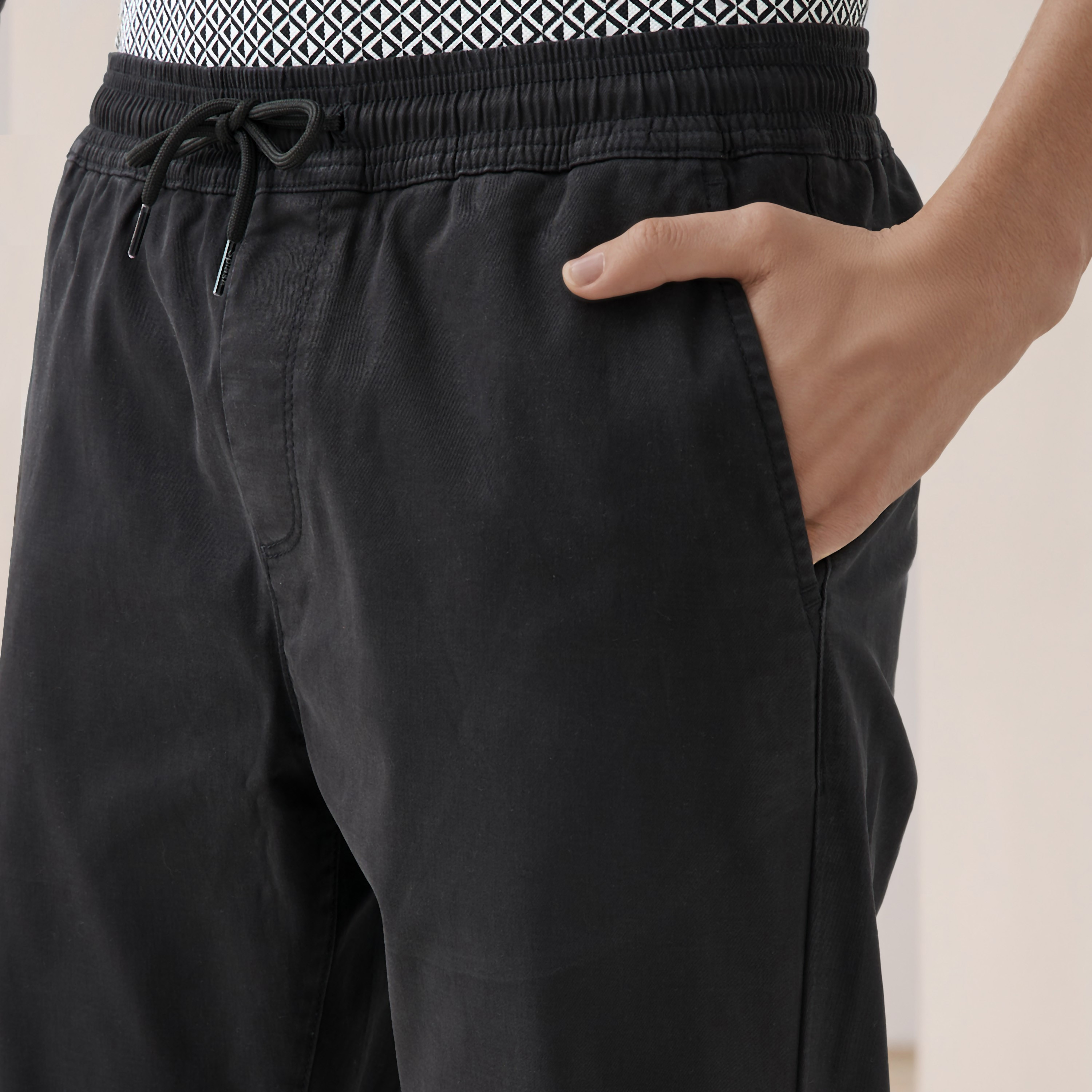 Men Slim Fit Flexi Waist Joggers-men-clothing-bottoms-joggers-image-4