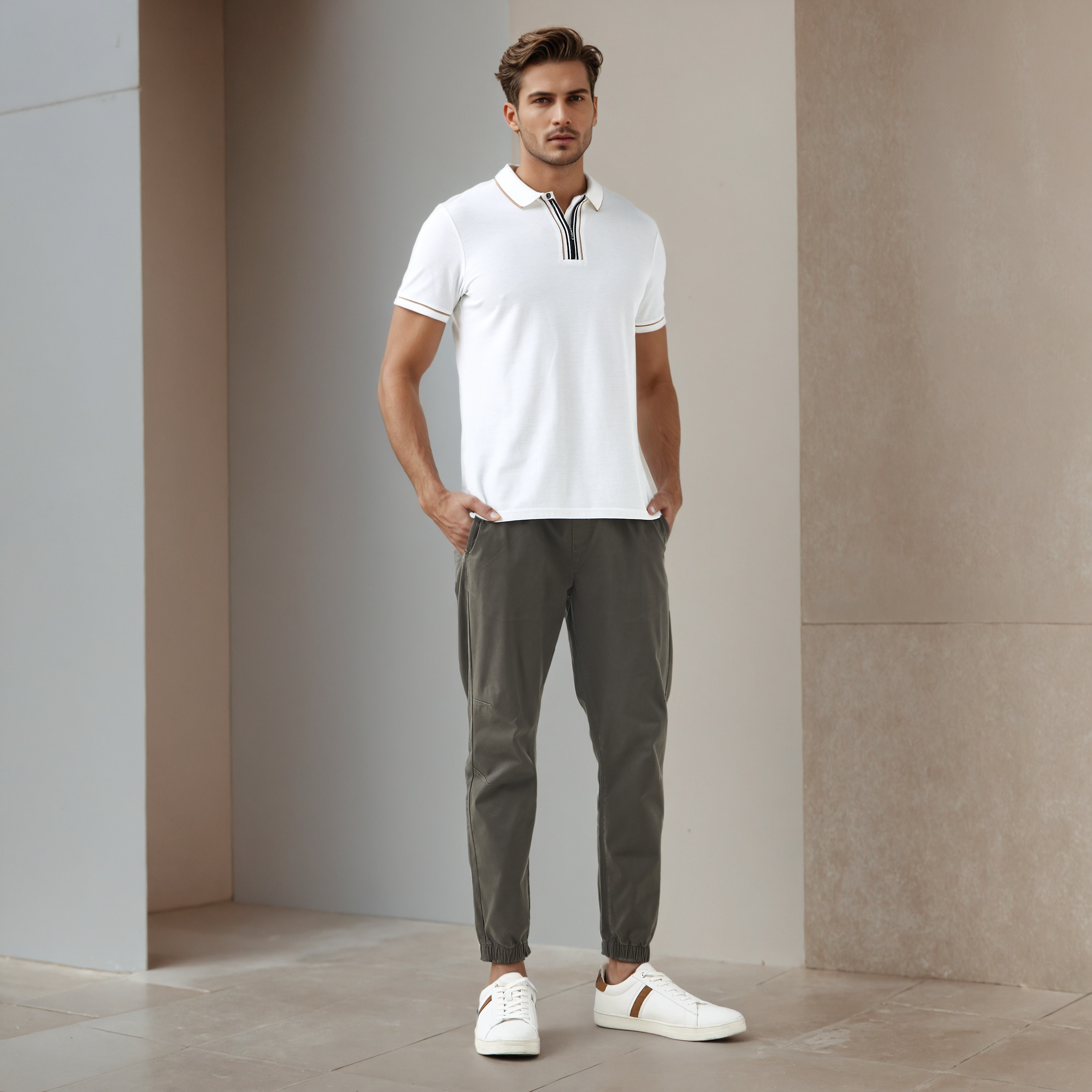 Men Slim Fit Flexi Waist Joggers-men-clothing-bottoms-joggers-image-2