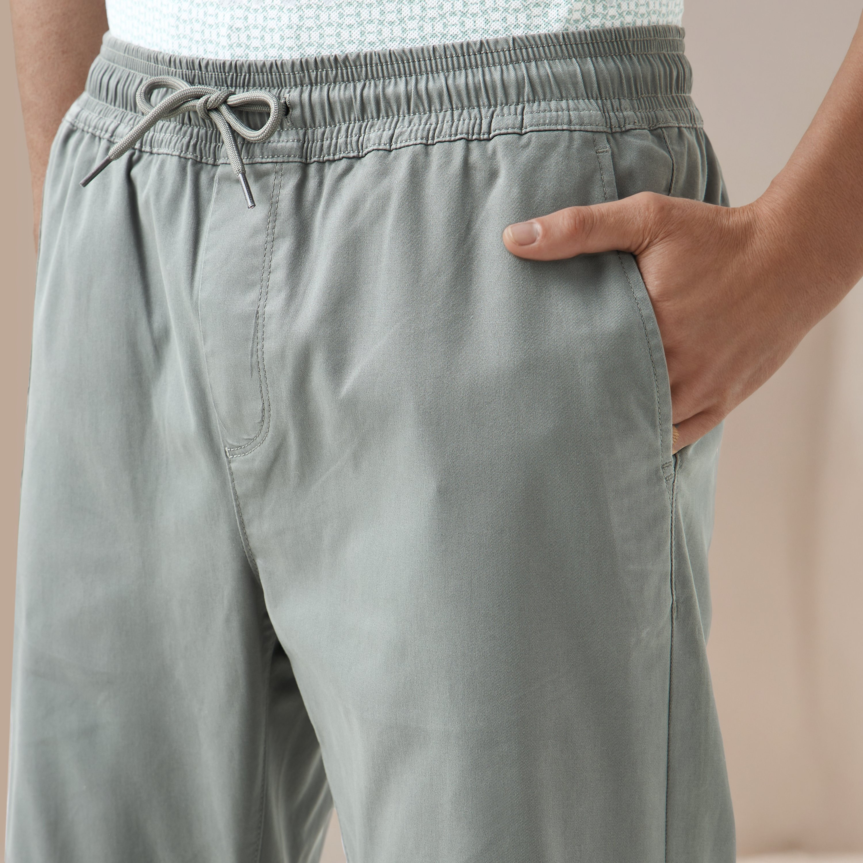 Men Slim Fit Flexi Waist Joggers-men-clothing-bottoms-joggers-image-4