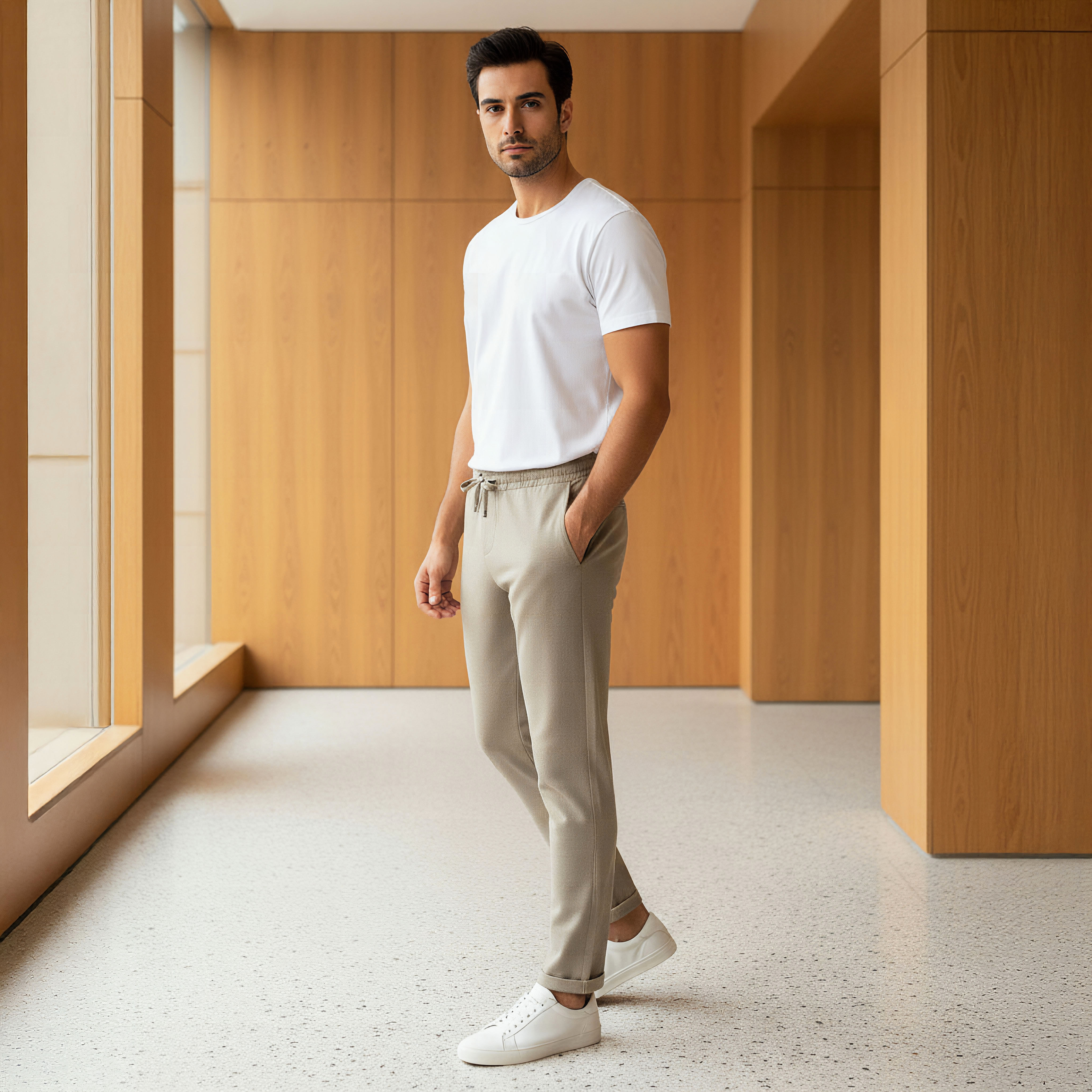 Pique Pull-On Flexi Waist Joggers-men-clothing-bottoms-joggers-image-2