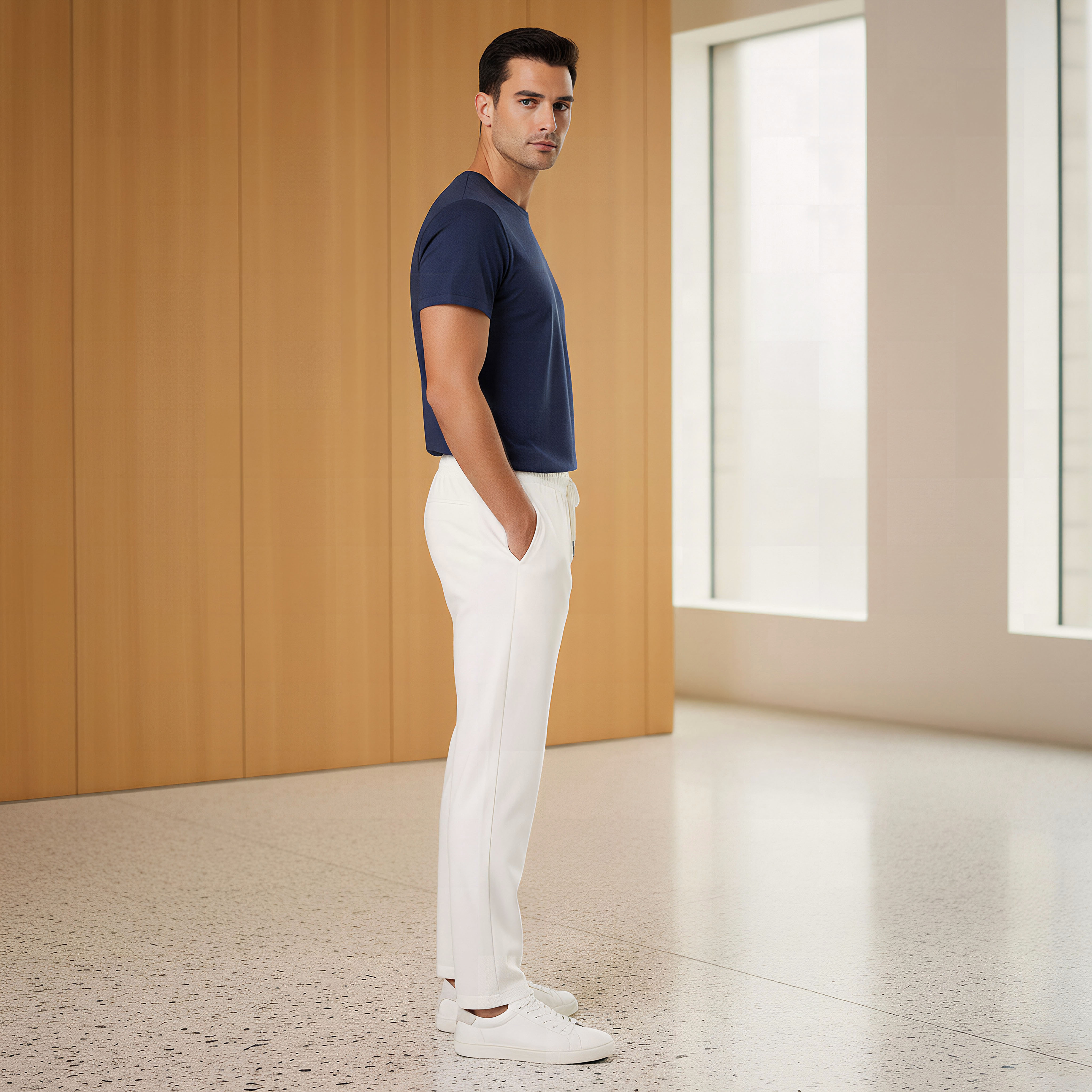 Pique Pull-On Flexi Waist Joggers-men-clothing-bottoms-joggers-image-2