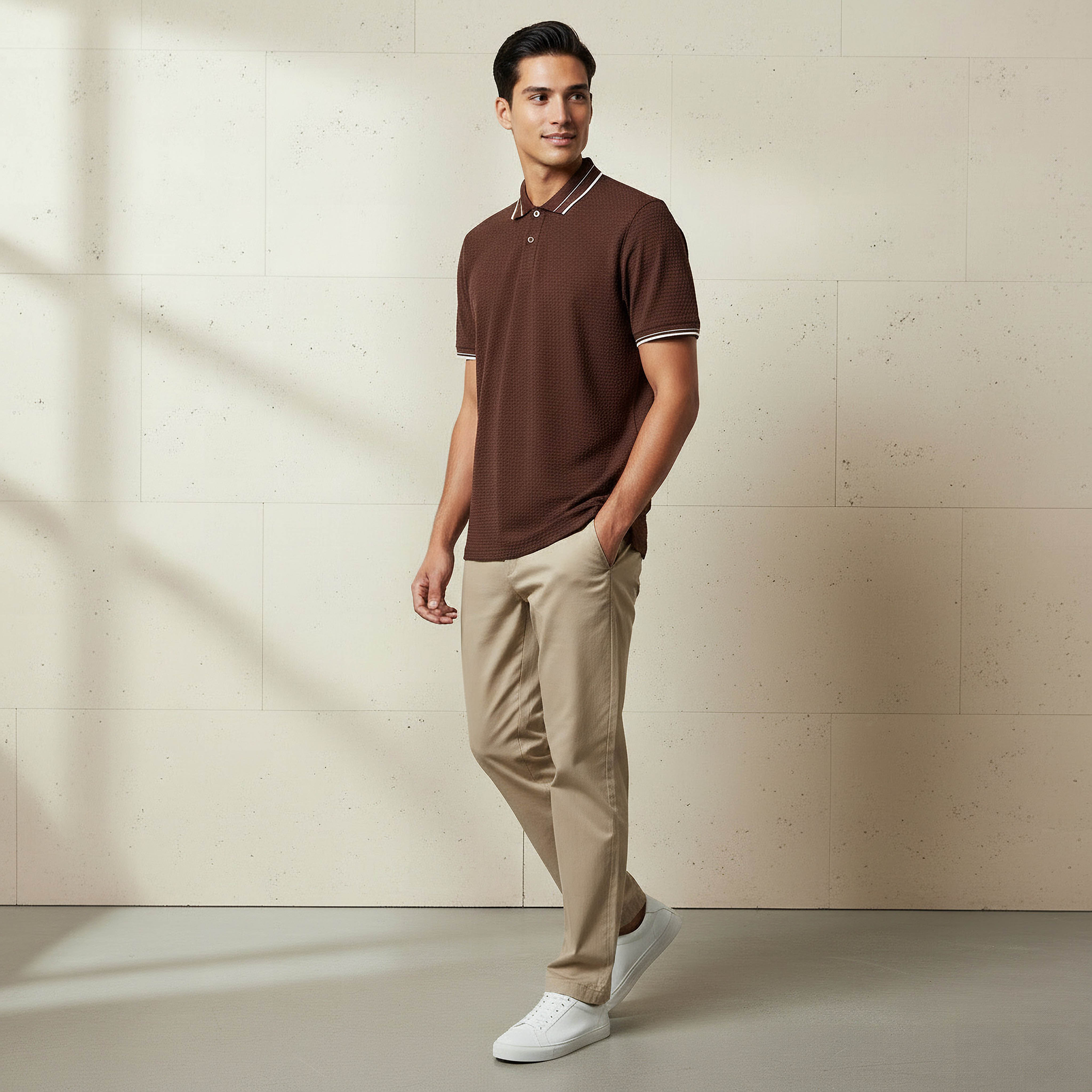 Men Short Sleeves Jacquard Polo T-shirt-men-clothing-tshirtsandpolos-polos-image-2