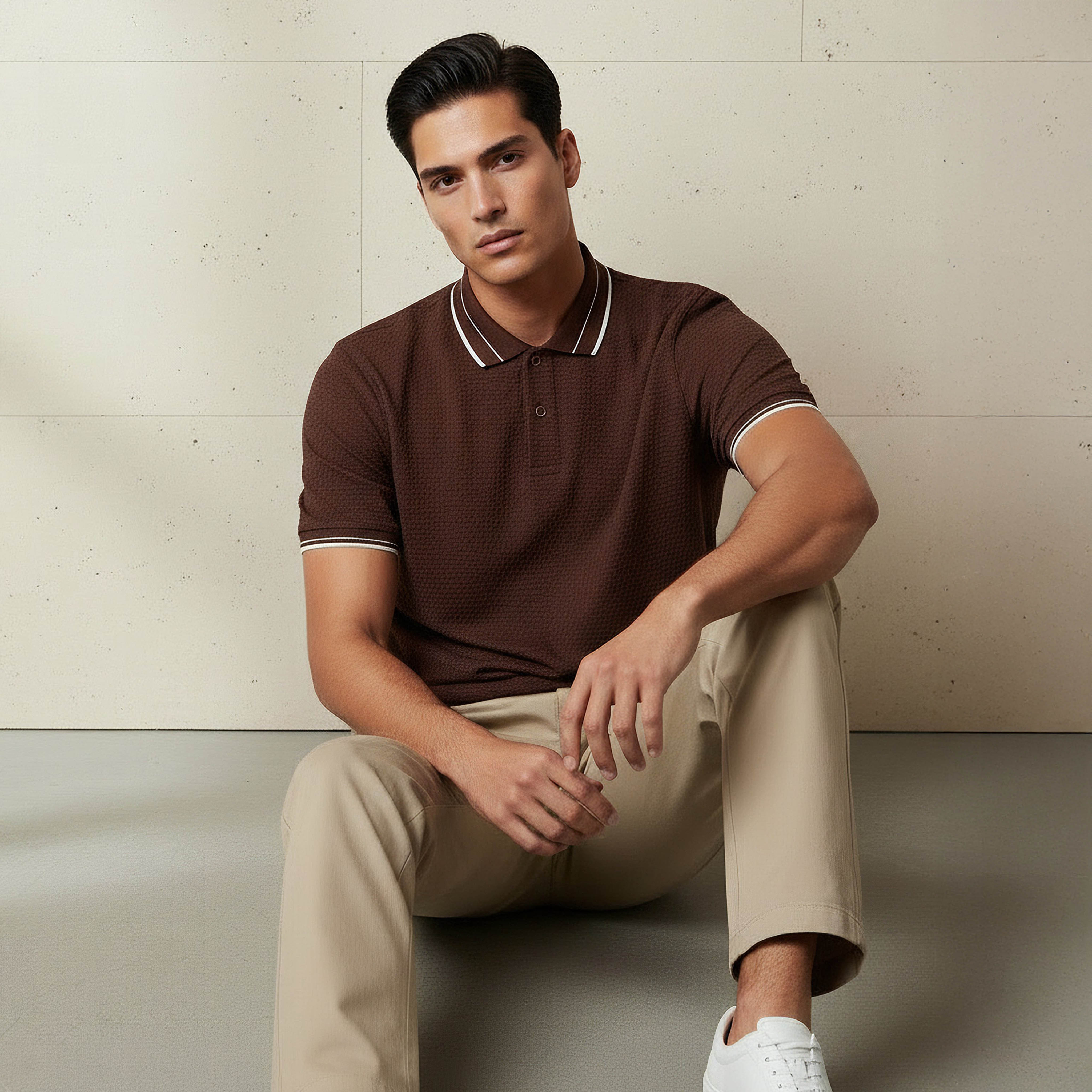 Men Short Sleeves Jacquard Polo T-shirt-men-clothing-tshirtsandpolos-polos-image-5