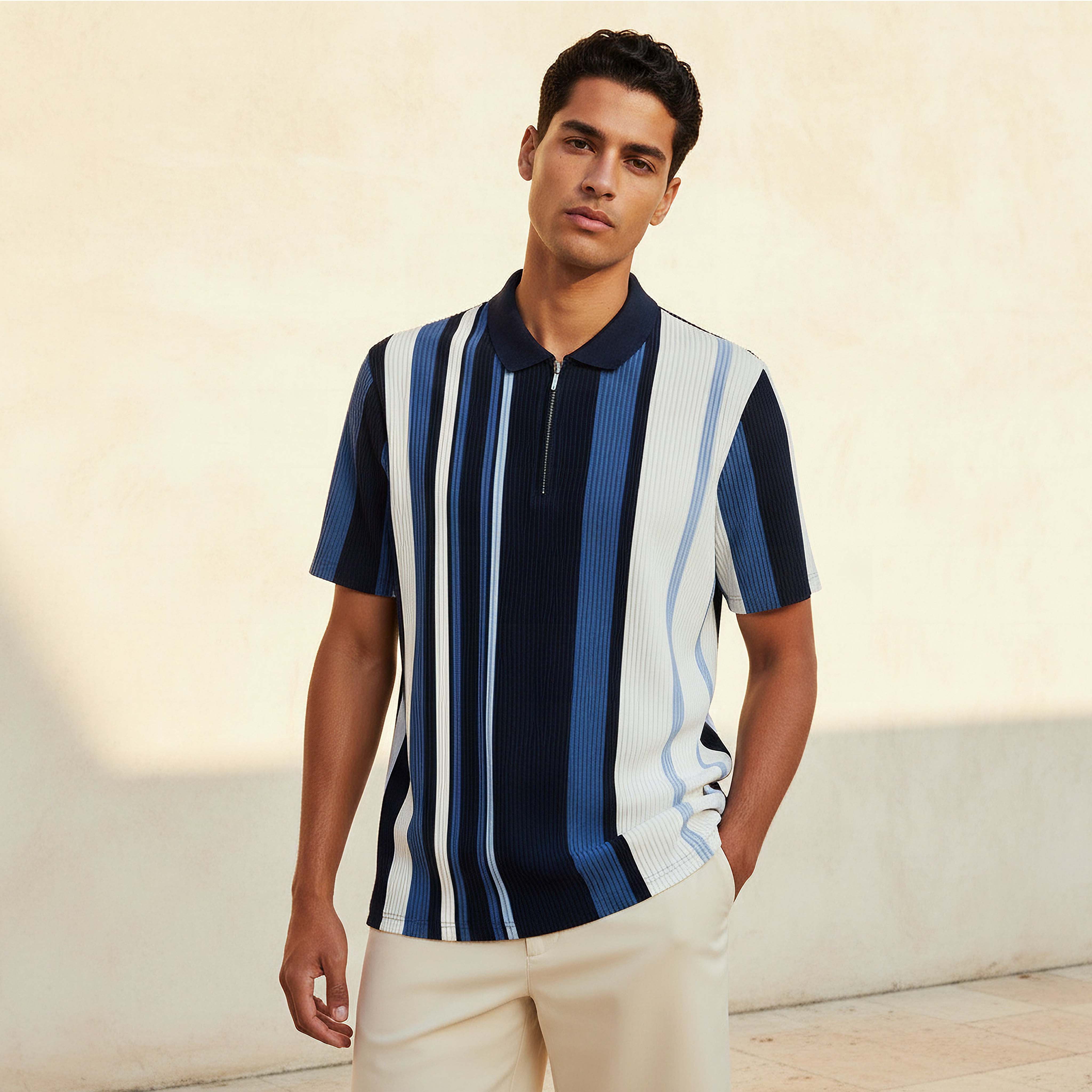 Men Short Sleeves Striped Polo T-shirt-men-clothing-tshirtsandpolos-polos-image-5