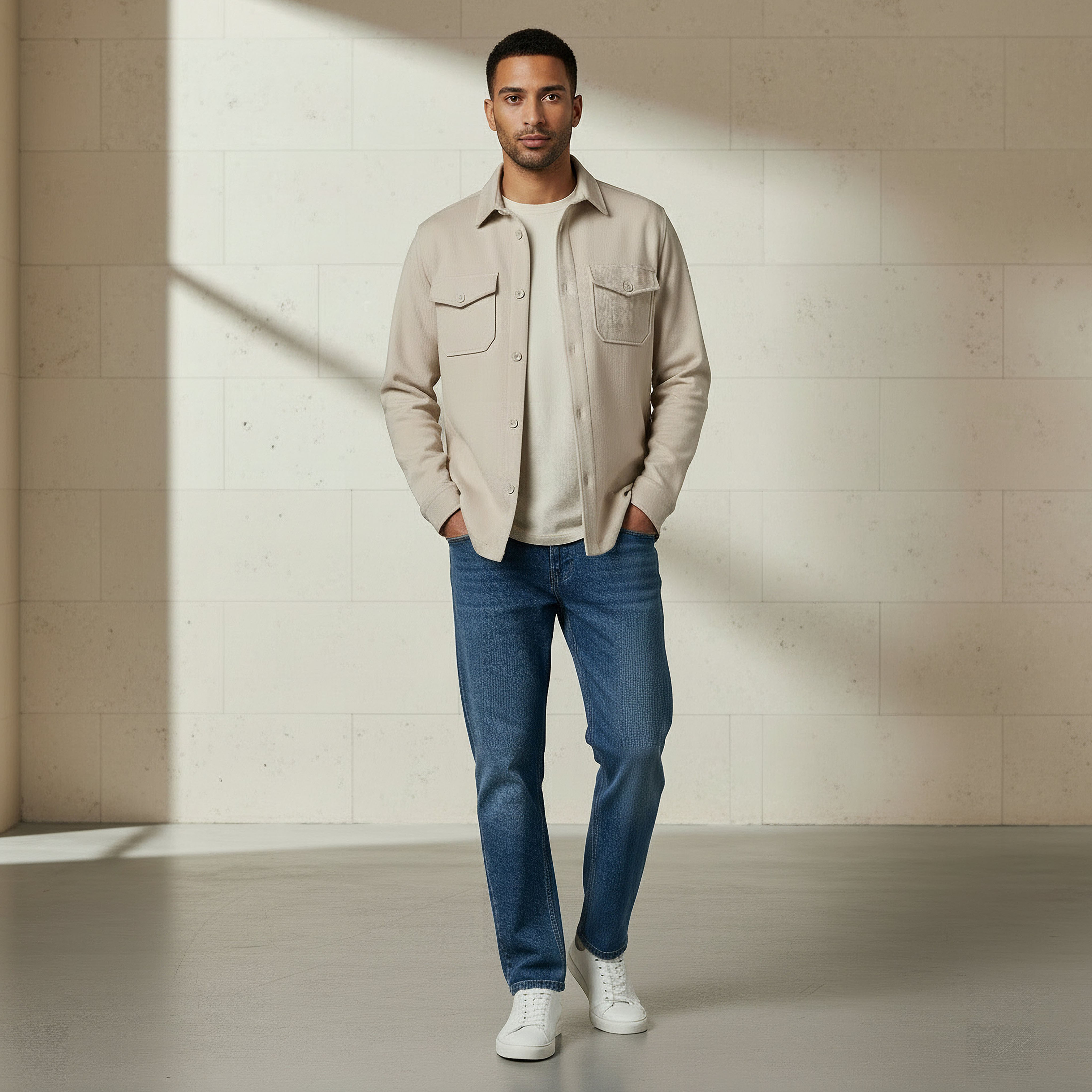 Men Regular Fit Flap Pocket Shacket-men-clothing-jacketsandblazers-jackets-image-2