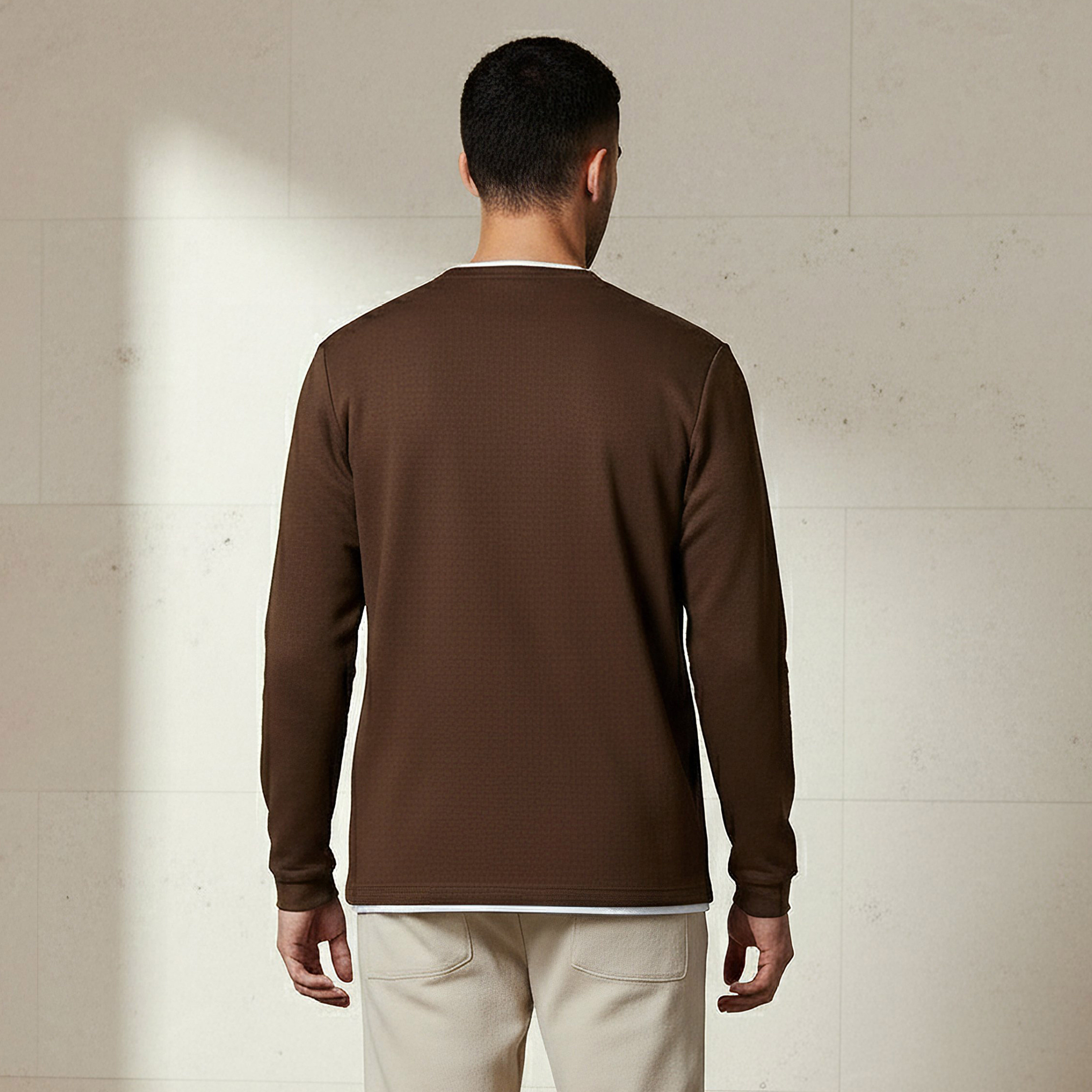 Men Slim Fit Textured Sweatshirt-men-winterwear-hoodiesandsweatshirts-image-3