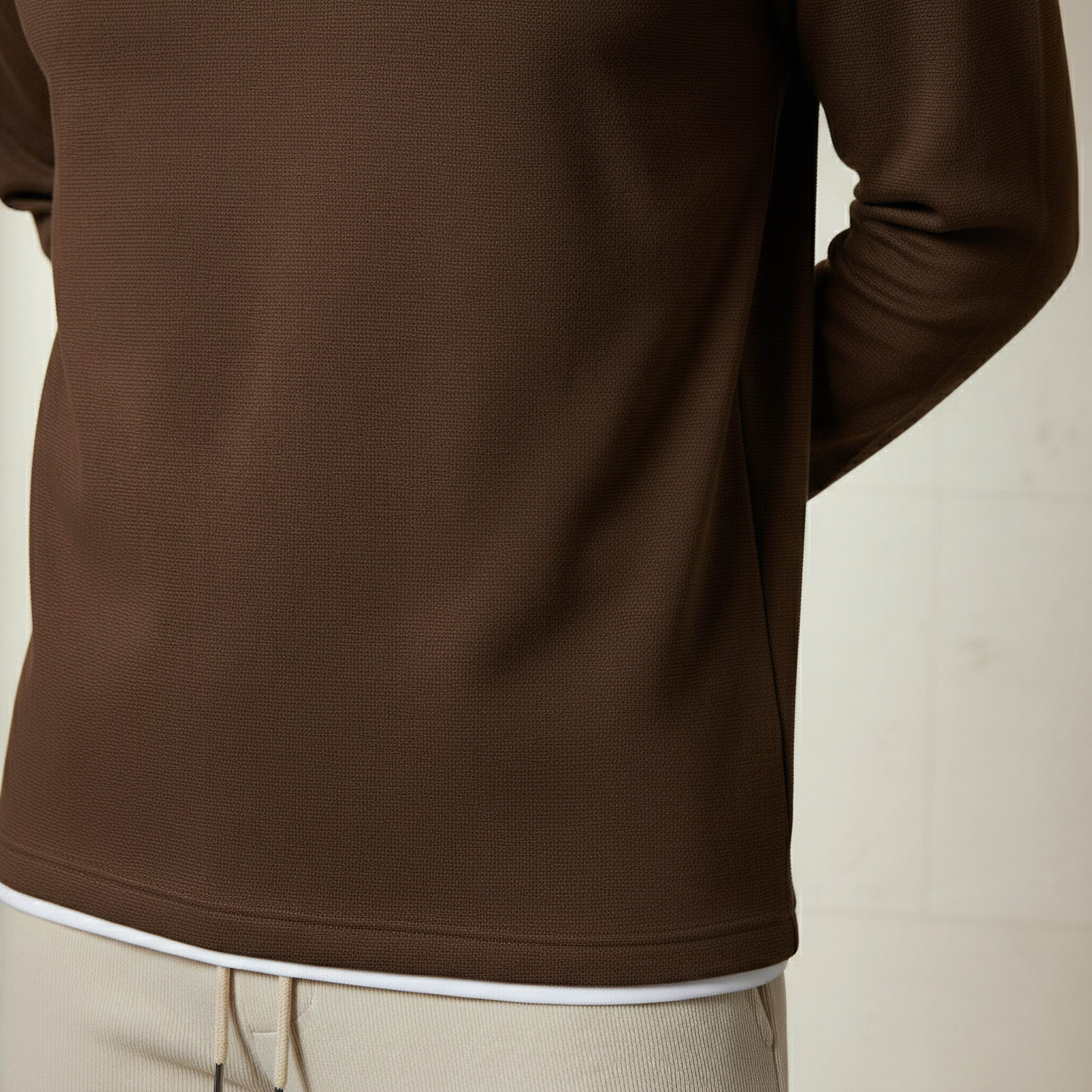 Men Slim Fit Textured Sweatshirt-men-winterwear-hoodiesandsweatshirts-image-4