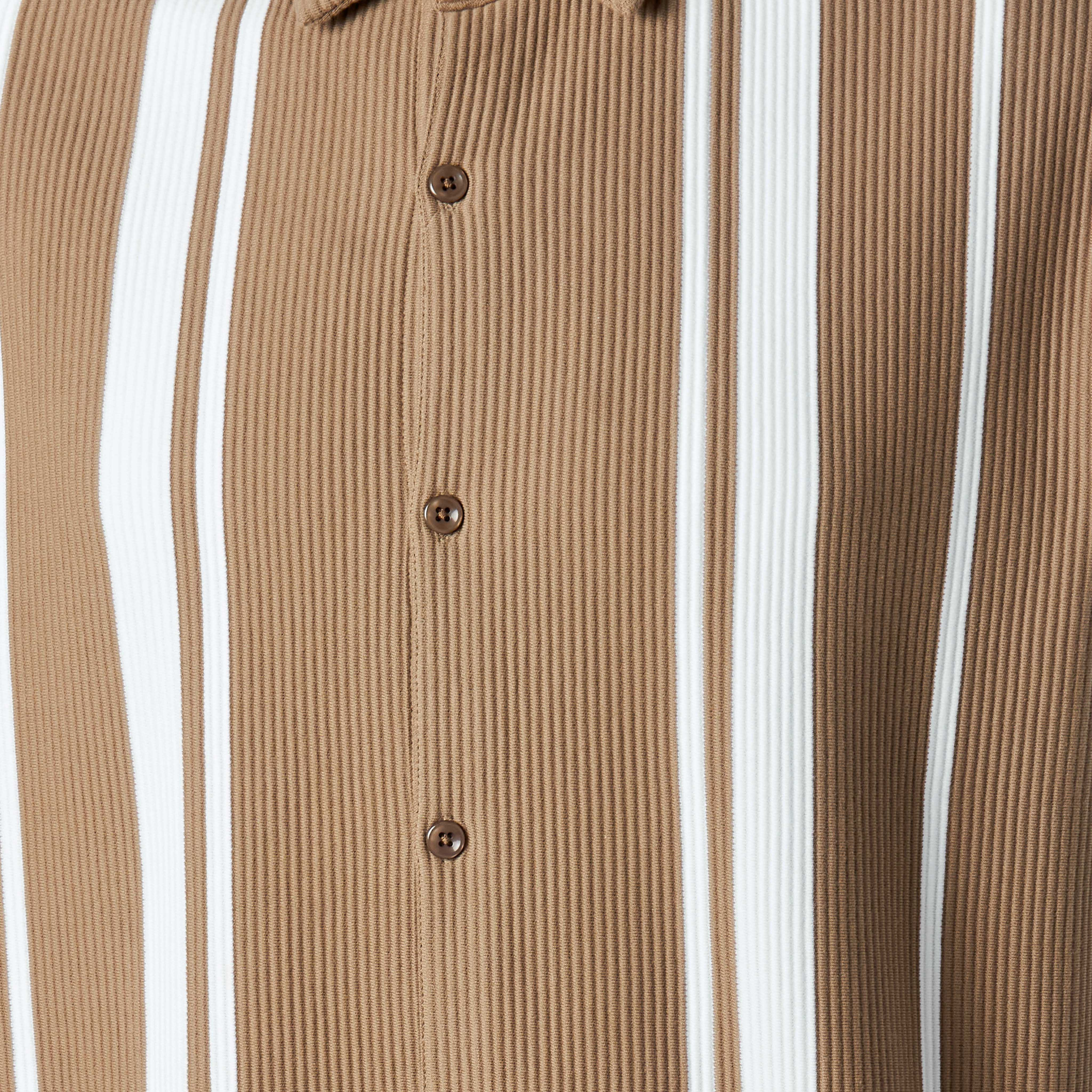 Men Regular Fit Collared Striped Short Sleeves Resort Polo Shirt-men-clothing-shirts-image-4