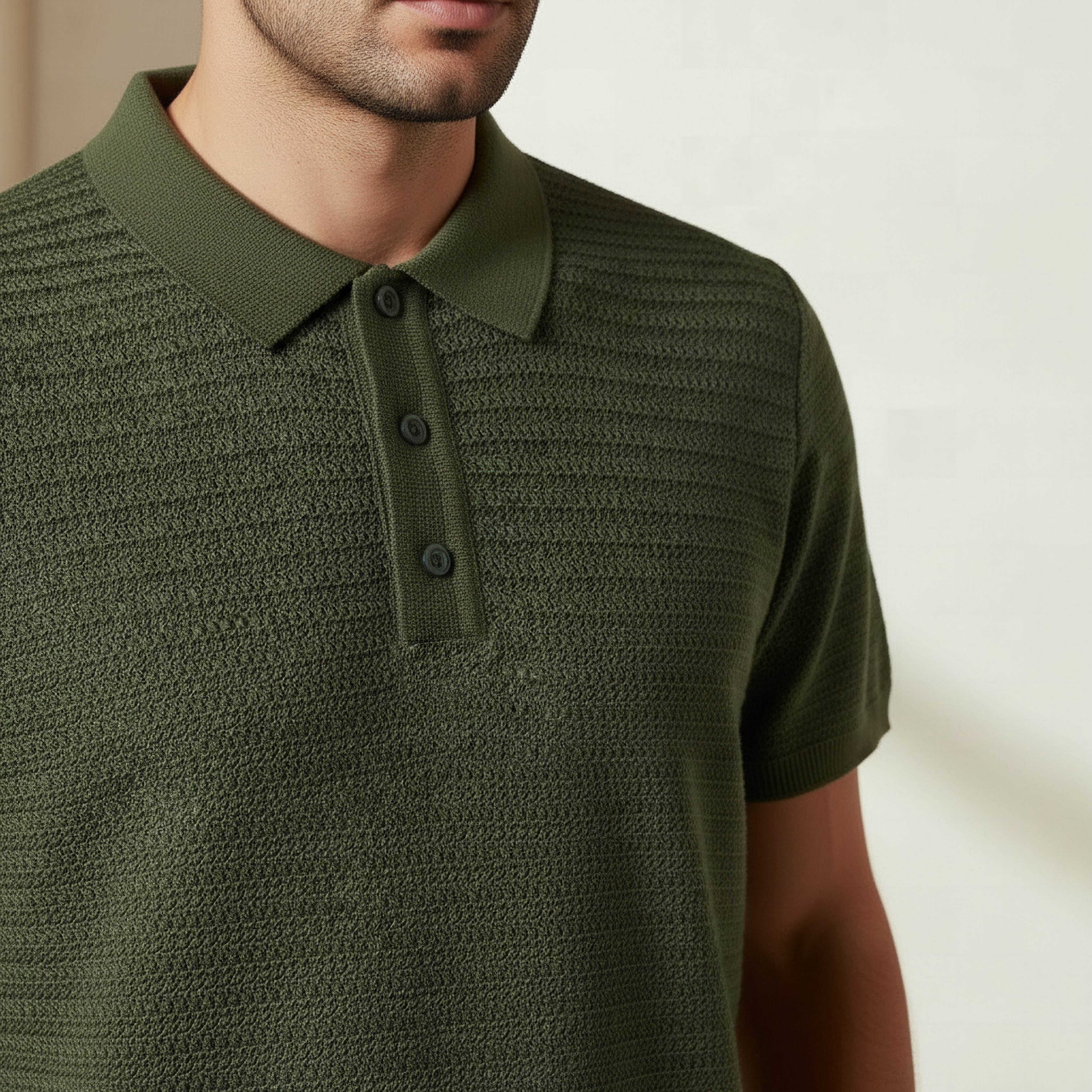 Men Short Sleeve Textured Polo T-shirt-men-clothing-tshirtsandpolos-polos-image-4