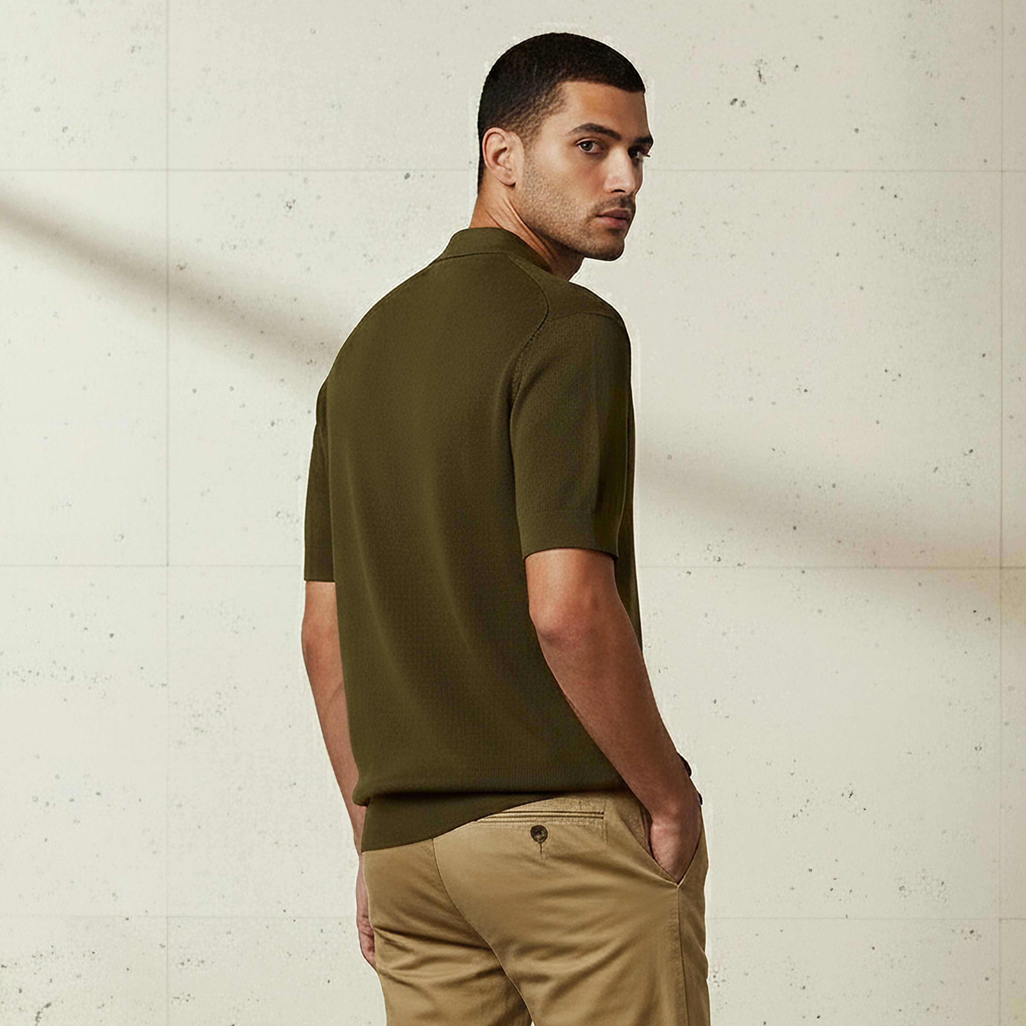 Men Short Sleeve Textured Polo T-shirt-men-clothing-tshirtsandpolos-polos-image-3