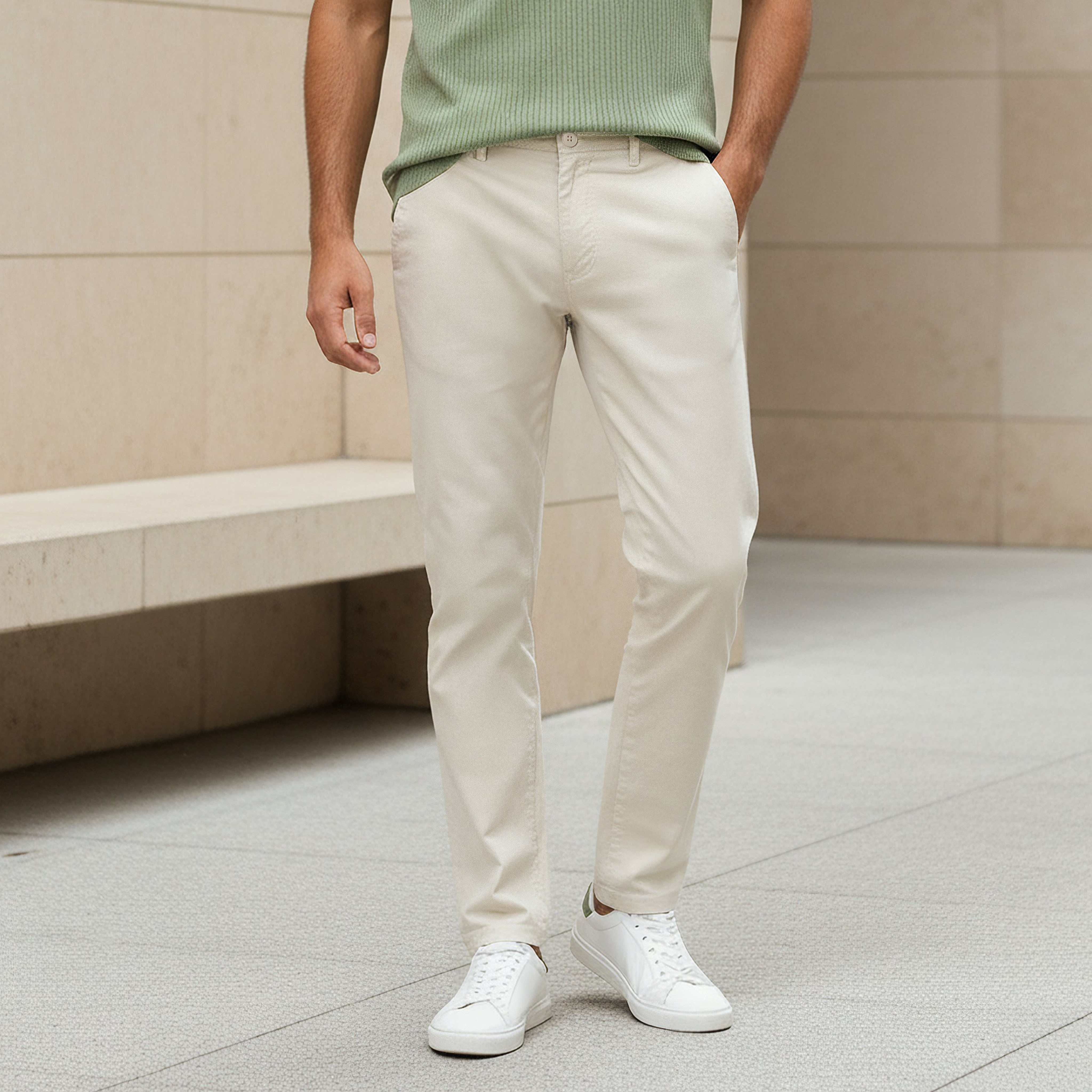 بنطلون تشينو بقصة سليم وجيوب للرجال-men-clothing-bottoms-trousersandchinos-chinos-image-5