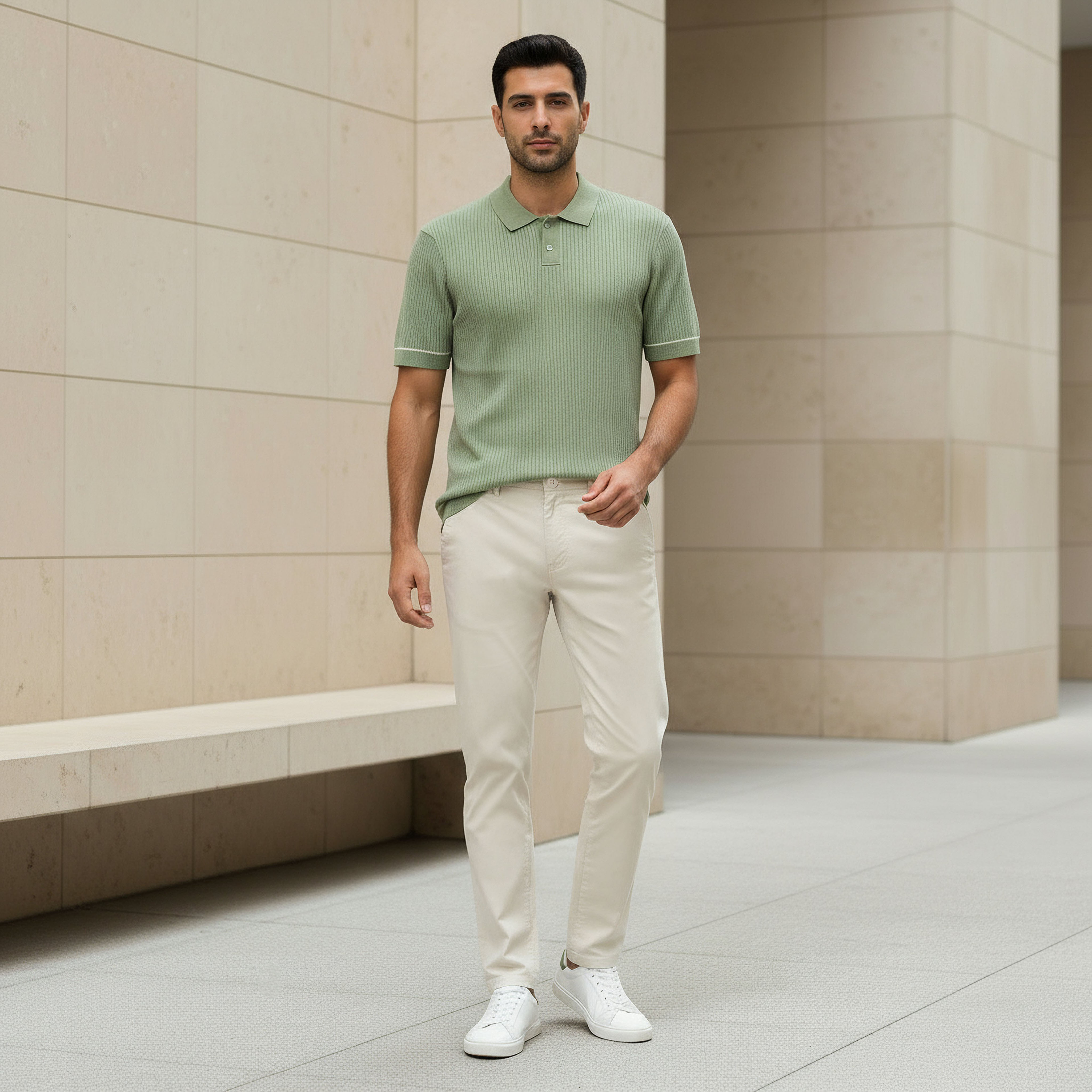 بنطلون تشينو بقصة سليم وجيوب للرجال-men-clothing-bottoms-trousersandchinos-chinos-image-4