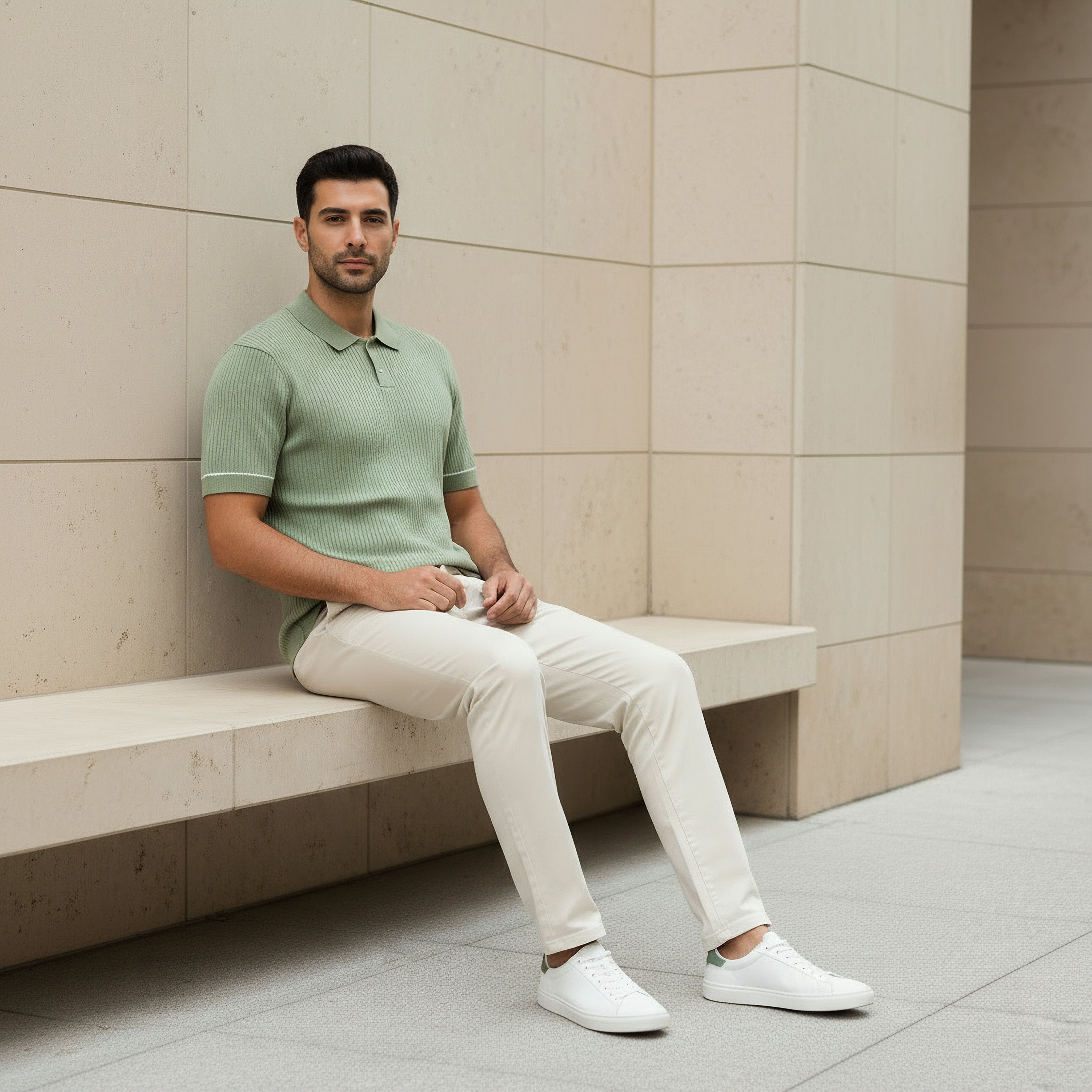 بنطلون تشينو بقصة سليم وجيوب للرجال-men-clothing-bottoms-trousersandchinos-chinos-image-1
